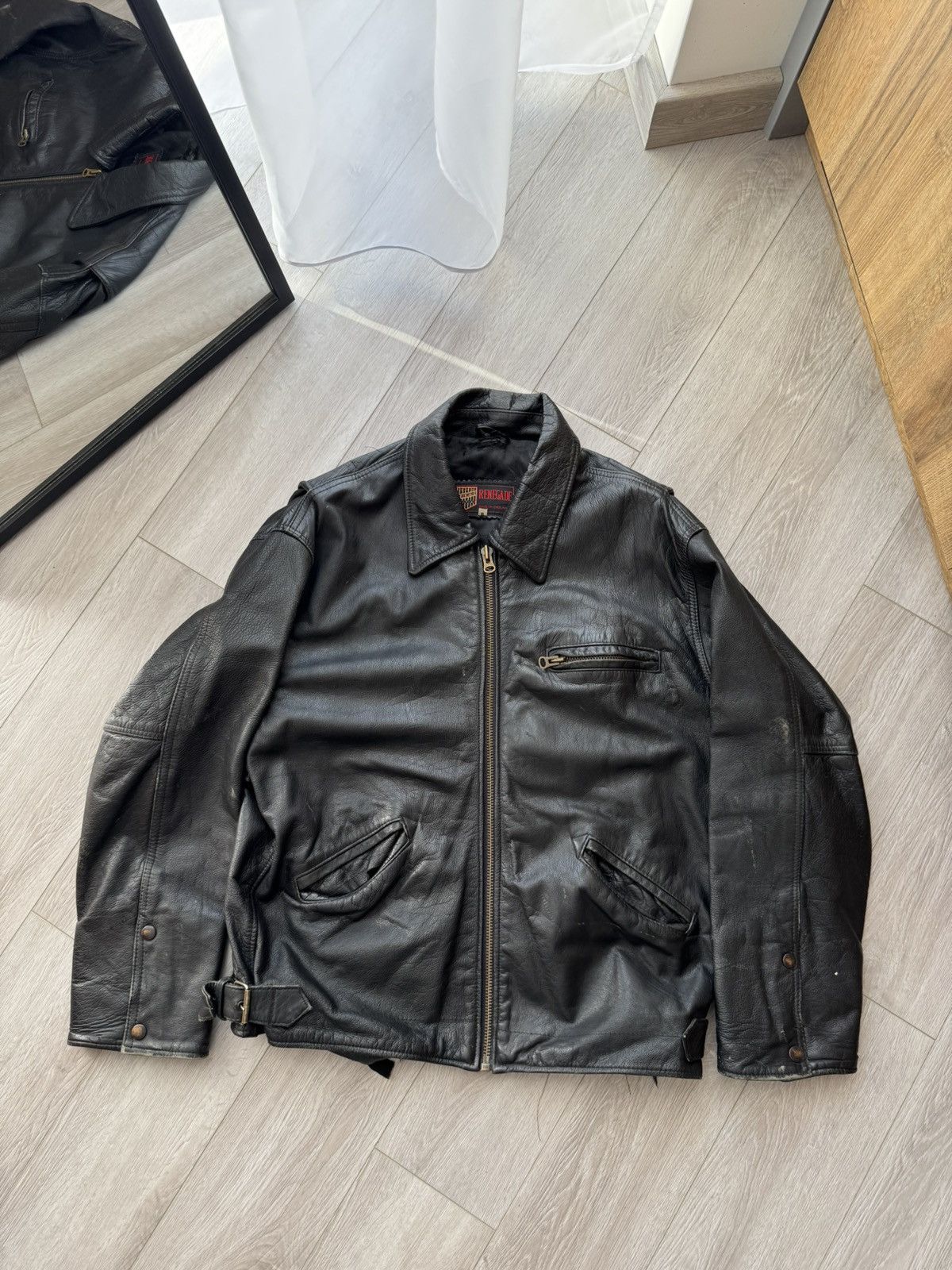 Genuine Leather Vintage Leather Jacket Ramones Biker Rare Punk Rock Rare Size US M / EU 48-50 / 2 - 1 Thumbnail