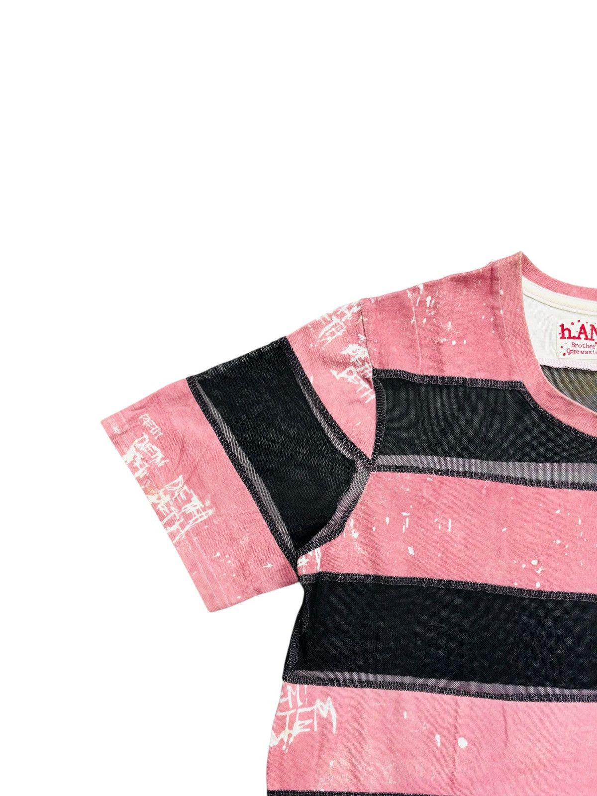 Hysteric Glamour 2000s H. Anarchy by Naoto - Mix Fish Net T-Shirt Size US M / EU 48-50 / 2 - 4 Thumbnail