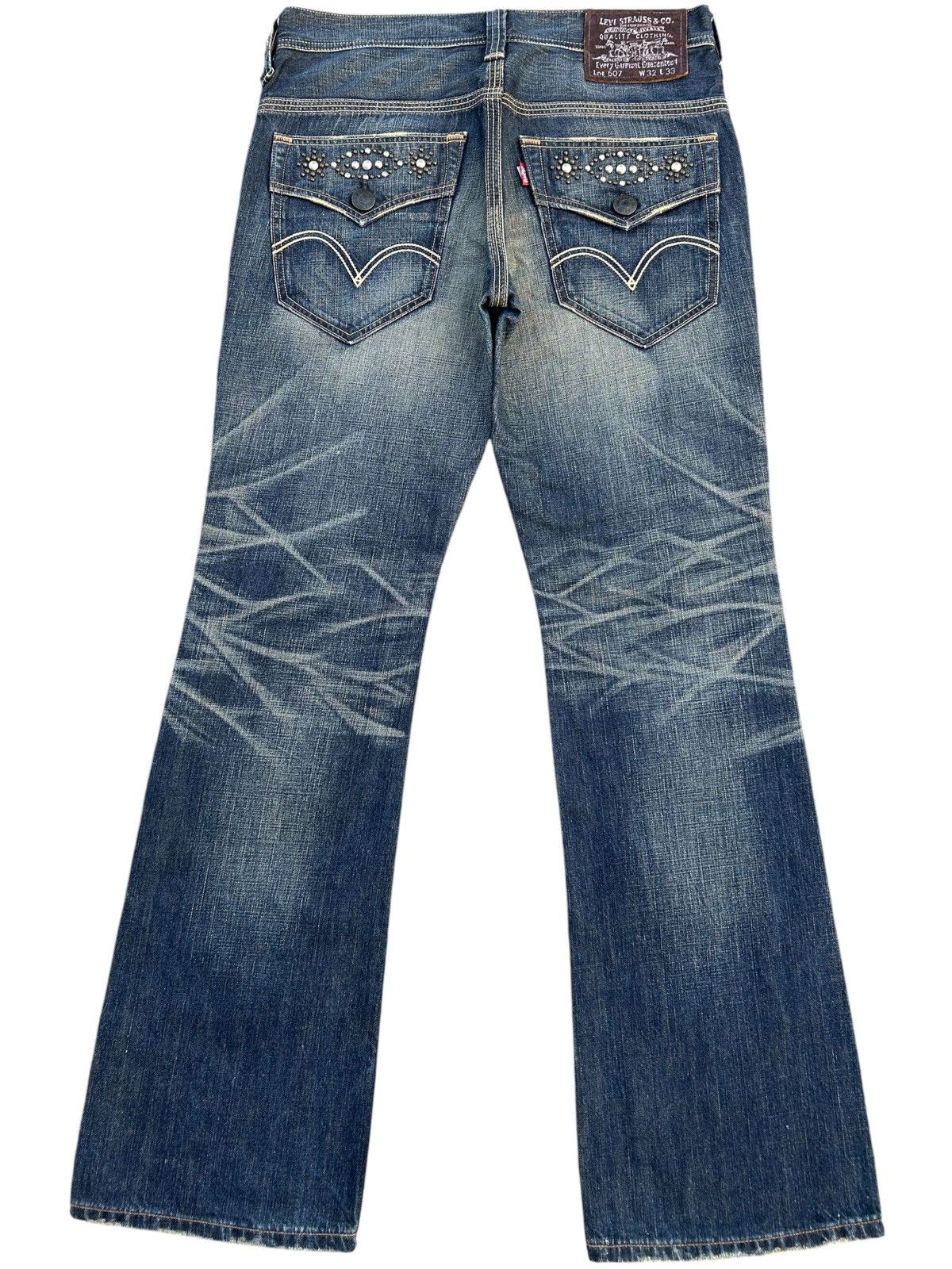 Kapital Flare Vintage Levis Hippies Style Distressed Denim Jeans Size US 34 / EU 50 - 1 Thumbnail