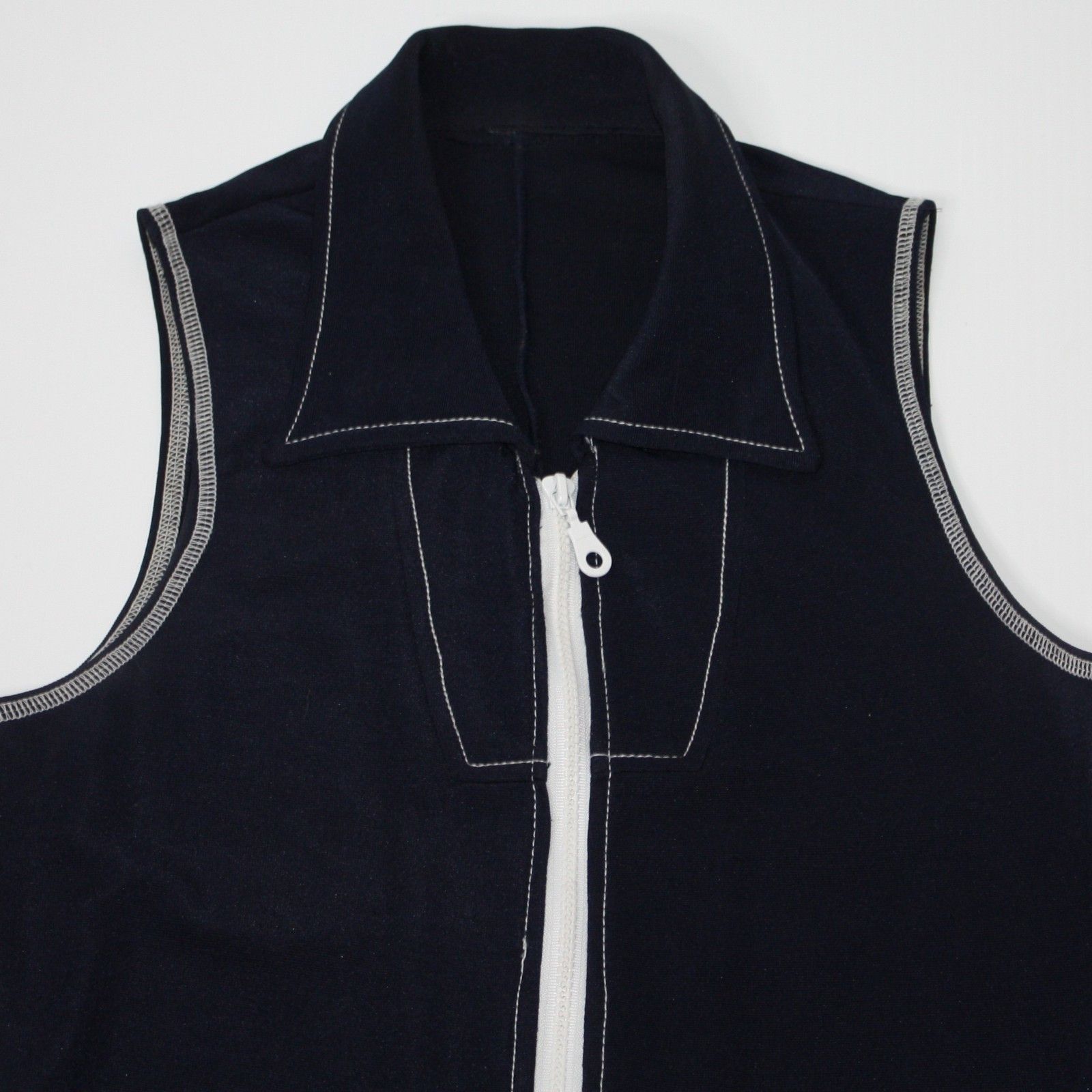 Other Navy Blue with White Contrast Zip Front Dress in size Medium Size M / US 6-8 / IT 42-44 - 6 Thumbnail