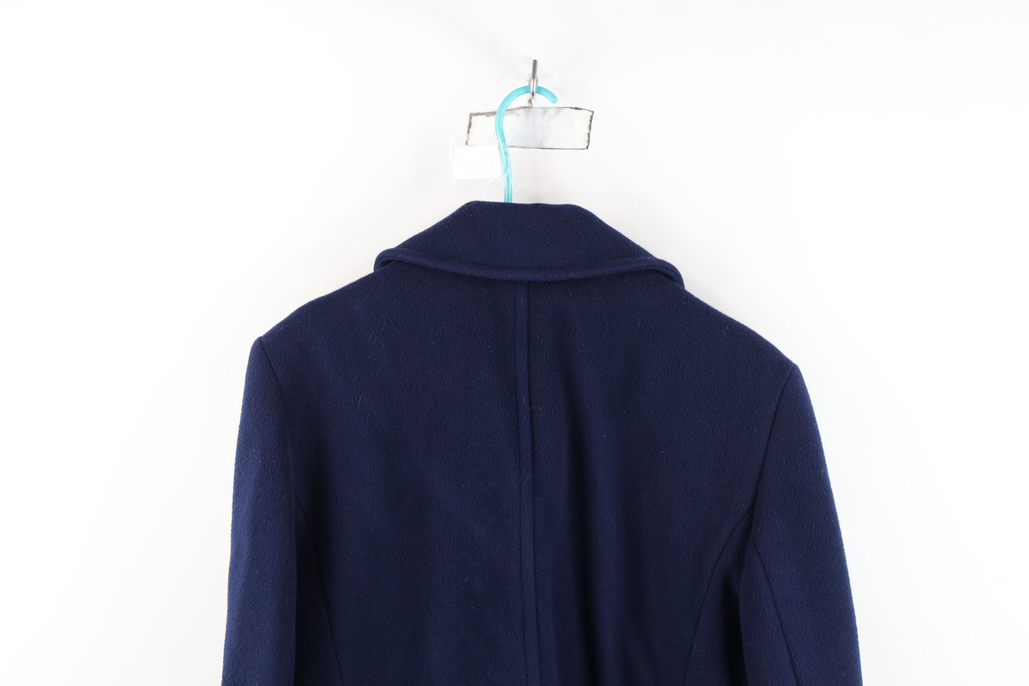 Pendleton Vintage 90s Pendleton Heavy Wool Trench Coat Jacket Blue USA Size XL / US 12-14 / IT 48-50 - 14 Thumbnail