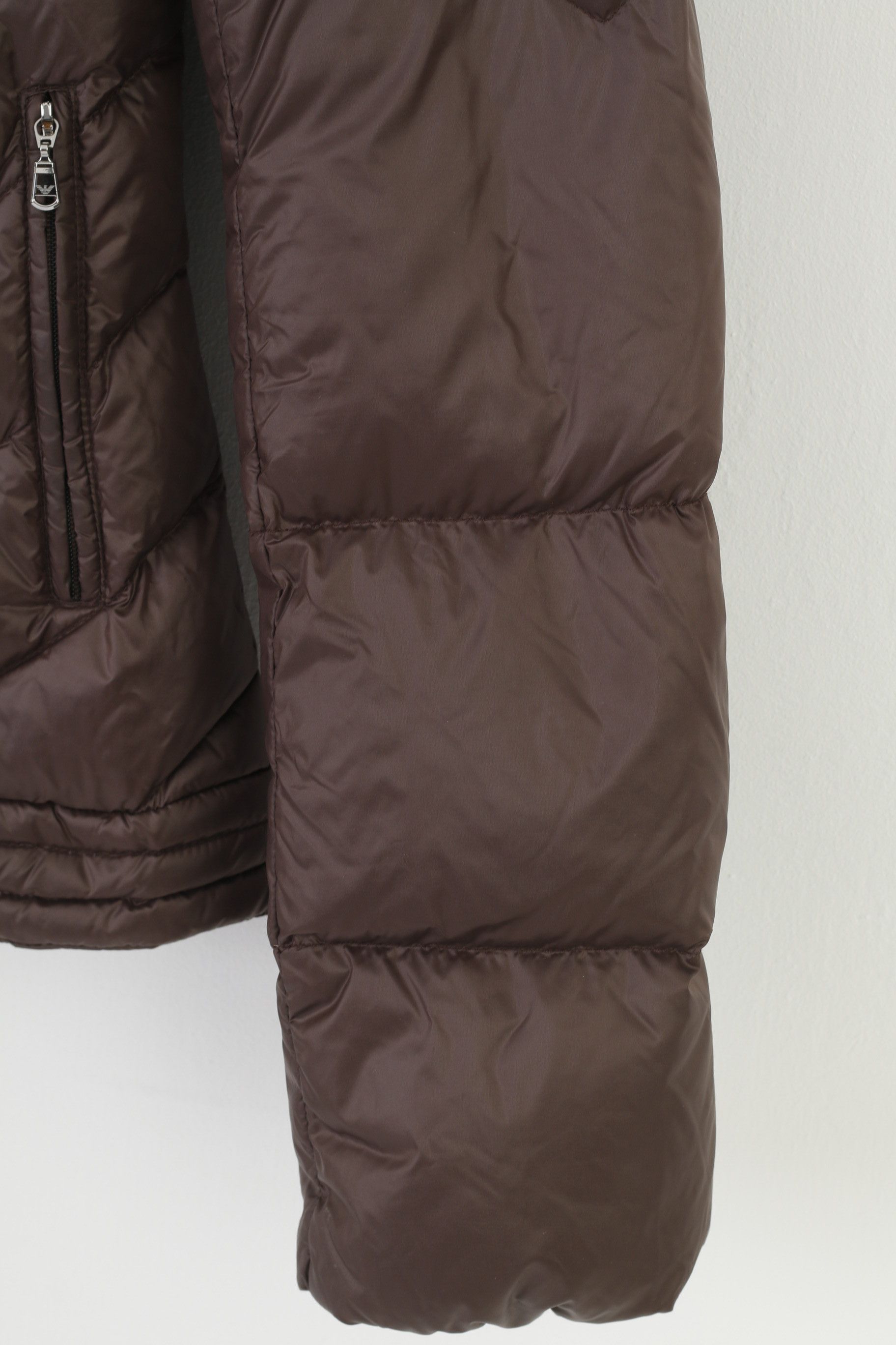 Emporio Armani Emporio Armani Woman M Jacket Brown Shiny Nylon 0168 Size M / US 6-8 / IT 42-44 - 4 Thumbnail