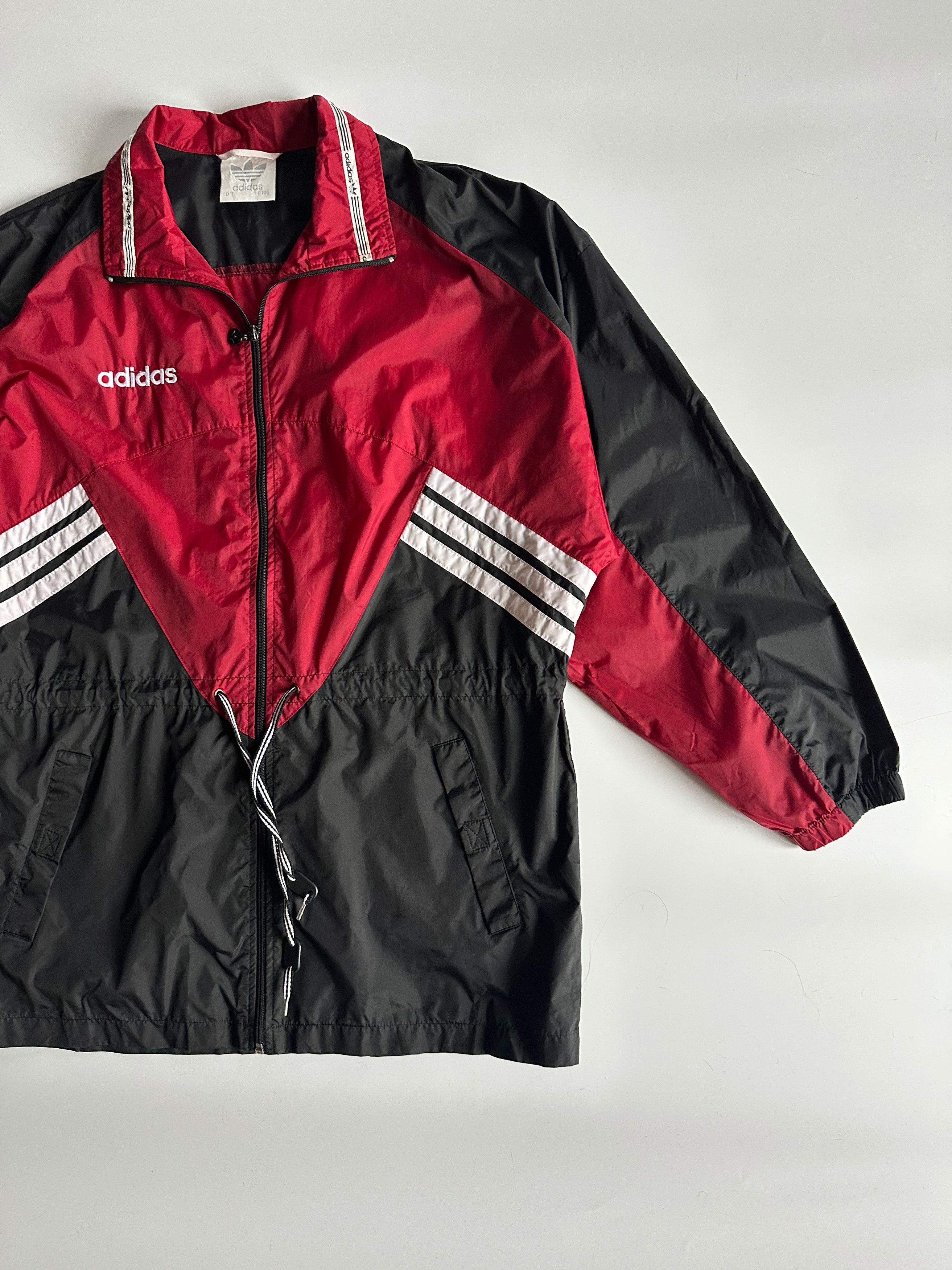 Adidas 90's Adidas Vintage Windbreaker Light Jacket Black red Size US XL / EU 56 / 4 - 4 Thumbnail