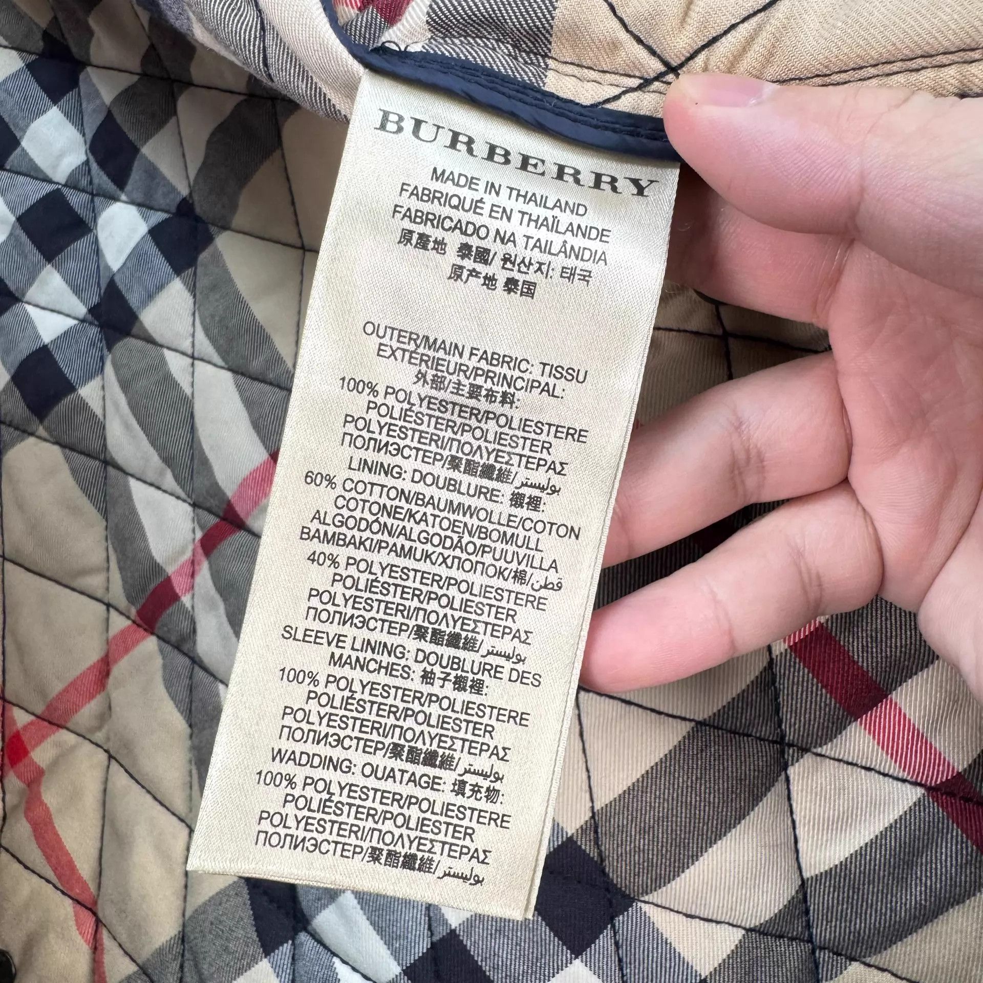 Burberry Burberry check quilted cotton jacket XS 99 new Size US XS / EU 42 / 0 - 7 Thumbnail