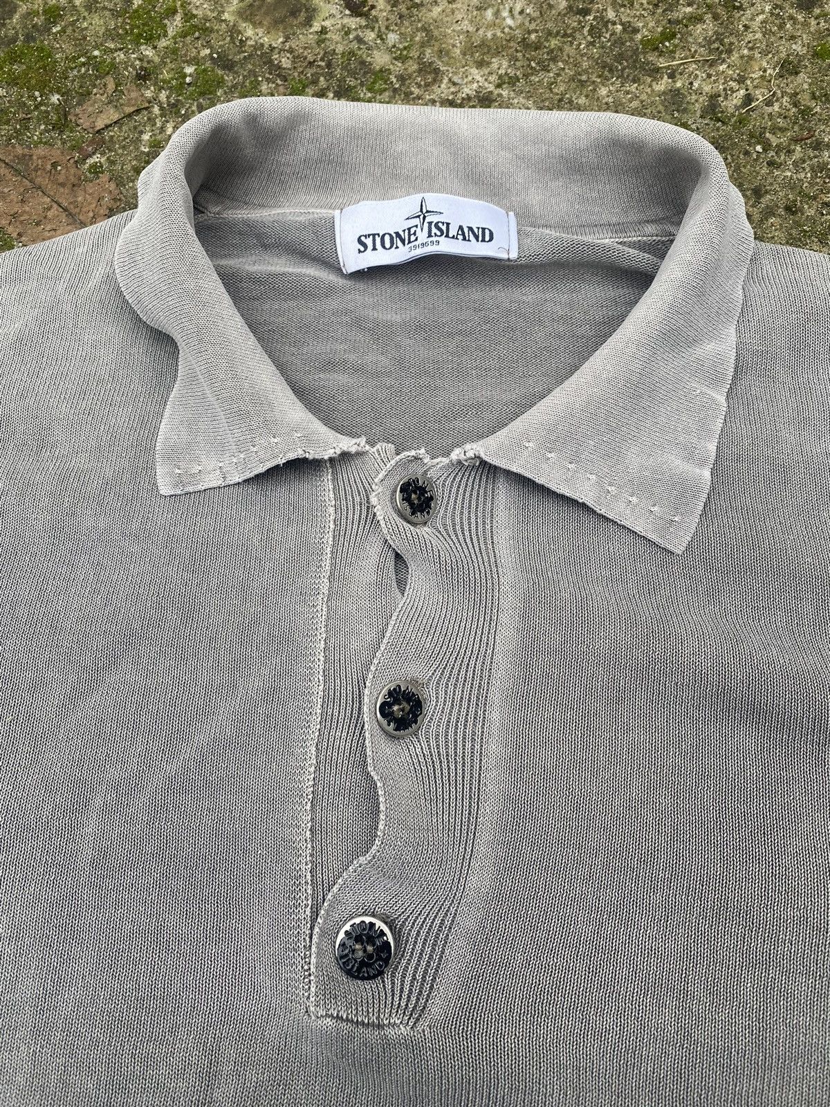 Stone Island × Vintage Stone Island Beige Button Sweater Jumper Size US L / EU 52-54 / 3 - 2 Thumbnail