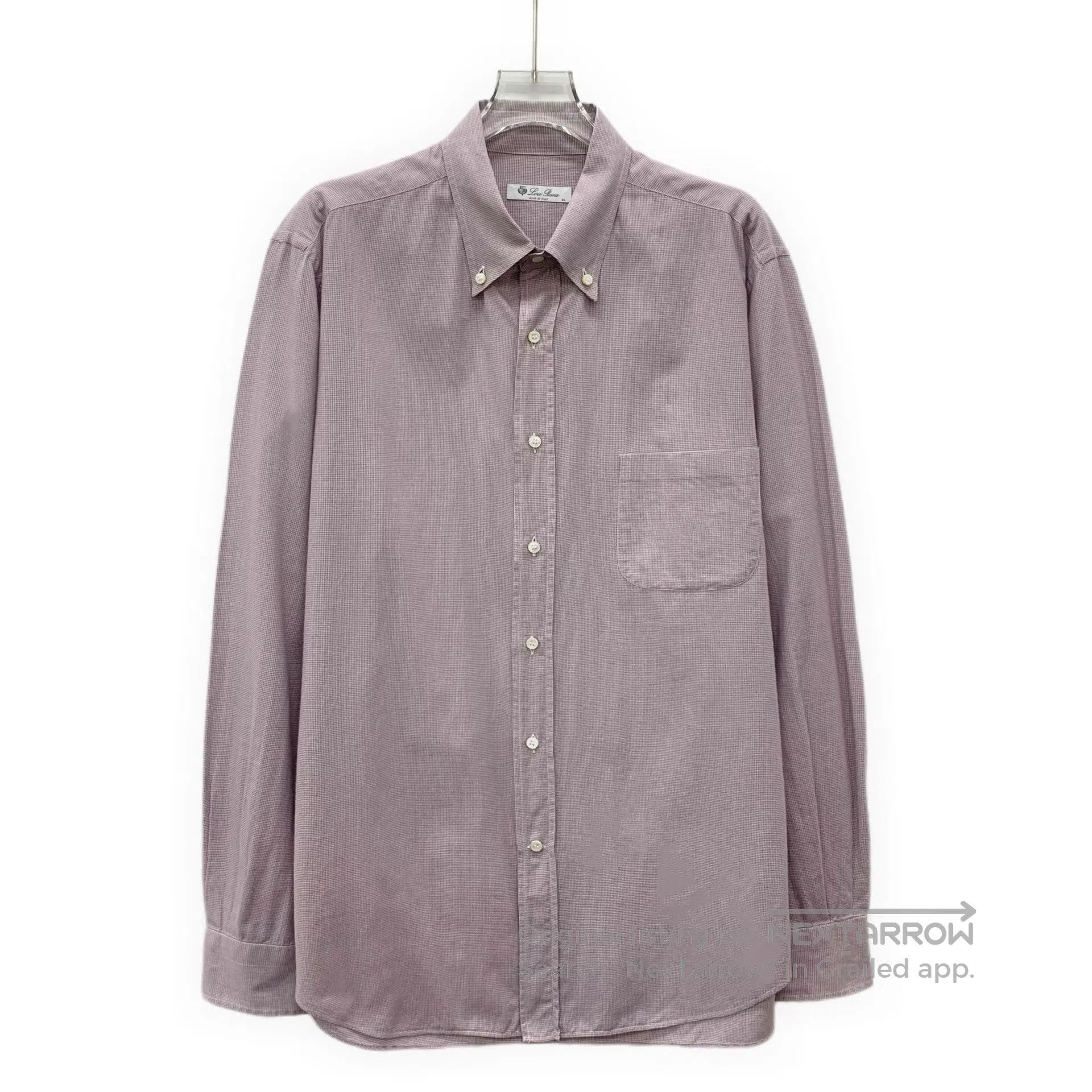 Loro Piana LORO PIANA Light Purple Houndstooth Print Cotton Reversibl Size US XL / EU 56 / 4 - 1 Thumbnail