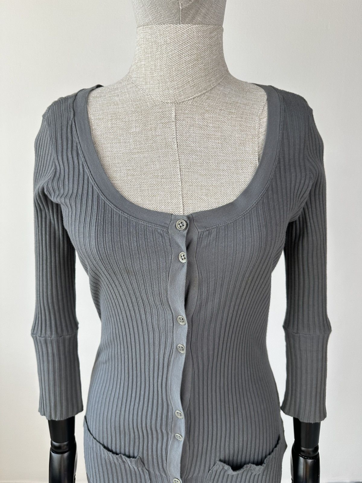 Transit TRANSIT PAR SUCH Lagenlook Button Cardigan Dress Gray size 1 Size S / US 4 / IT 40 - 4 Thumbnail
