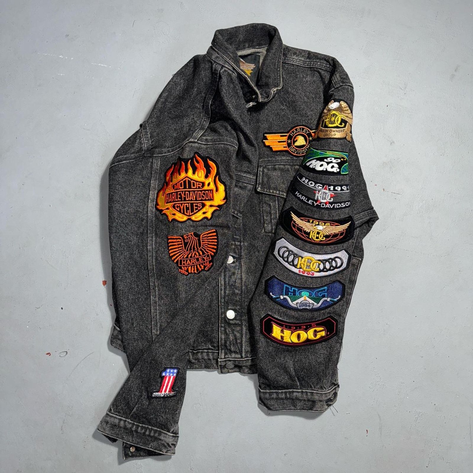 Harley Davidson 1990s harley davidson black denim Size US M / EU 48-50 / 2 - 4 Thumbnail