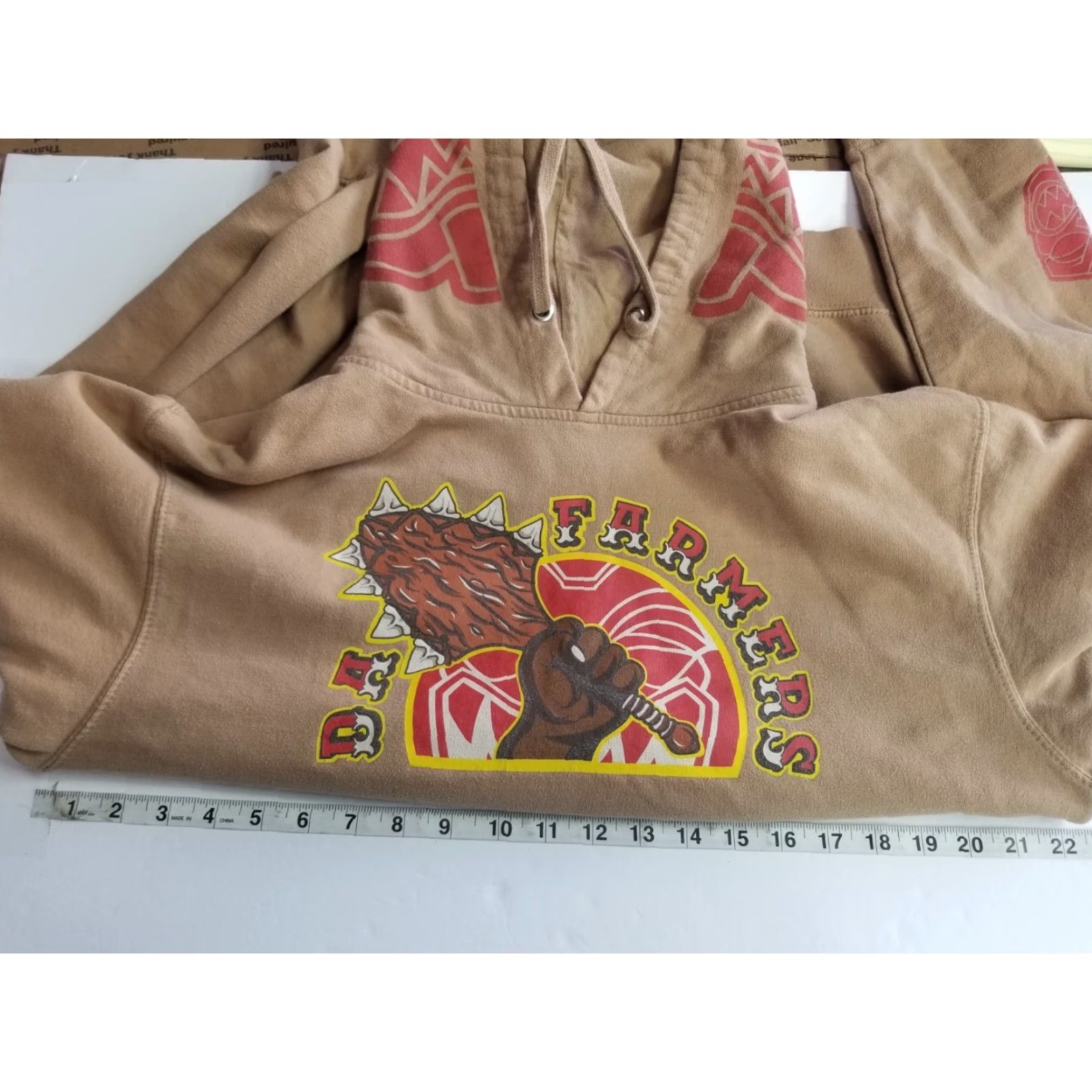 Market Da FARMERS Da farmers Market Hawaii Men Medium Hoodie Hercules 420 Brown Spear Hawaiian M Brown Hoodie Mens Pullover Size US M / EU 48-50 / 2 - 3 Thumbnail