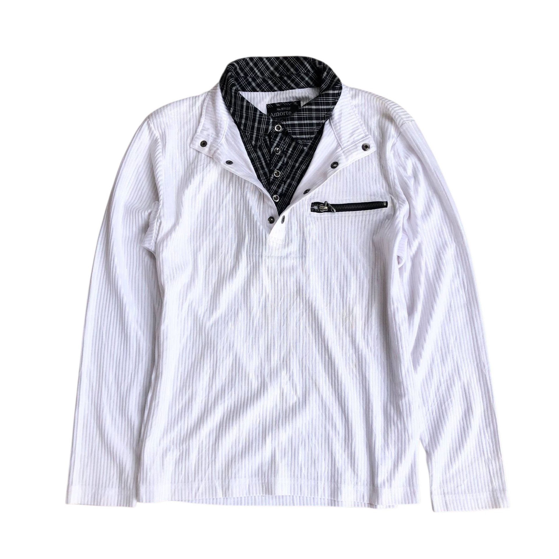 If Six Was Nine 2000s Double Layer Collar Zipper Amorte Vkei Style Size US L / EU 52-54 / 3 - 1 Thumbnail