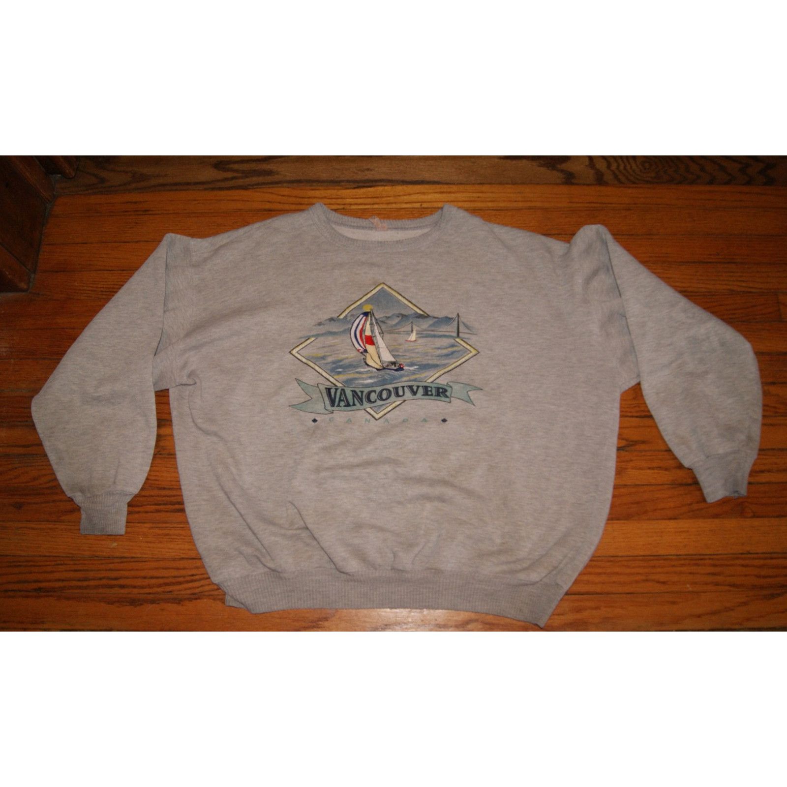 Vintage VTG Vancouver Canada Sail 2XL Sweatshirt Oversized Biggie Size US XXL / EU 58 / 5 - 2 Thumbnail