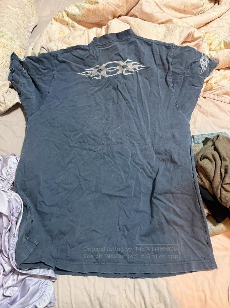Balenciaga Balenciaga Blue Flame Short Sleeve Size US S / EU 44-46 / 1 - 1 Thumbnail