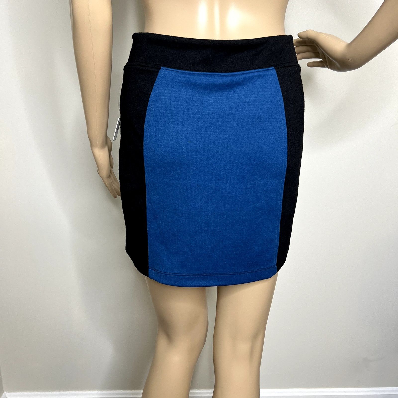 Other Mac + Jac Blue Color Block Mini Pencil Skirt Size 27" / US 4 / IT 40 - 3 Thumbnail