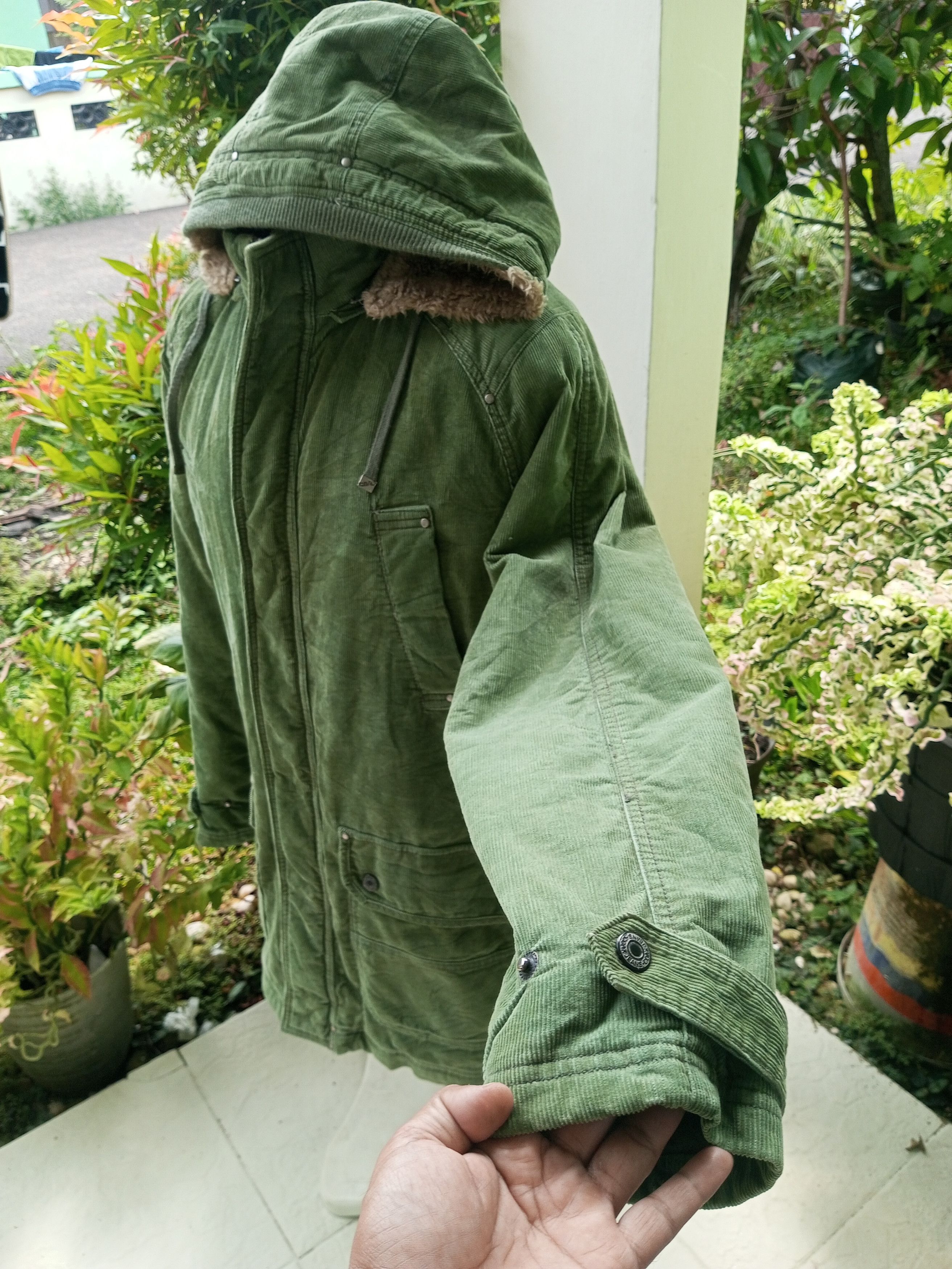 Japanese Brand C.O.AX Fur Corduroy Removable Hoodie Jacket Size US XL / EU 56 / 4 - 10 Thumbnail