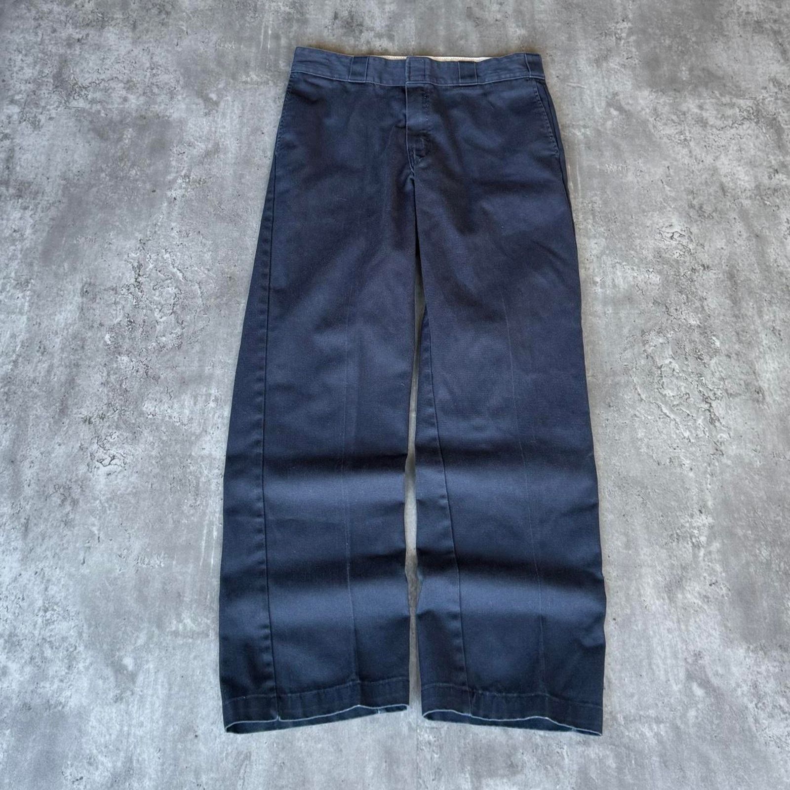 Dickies × Vintage Dickies 874 Navy Blue Essential Chino Casual Pants Size US 31 - 1 Thumbnail