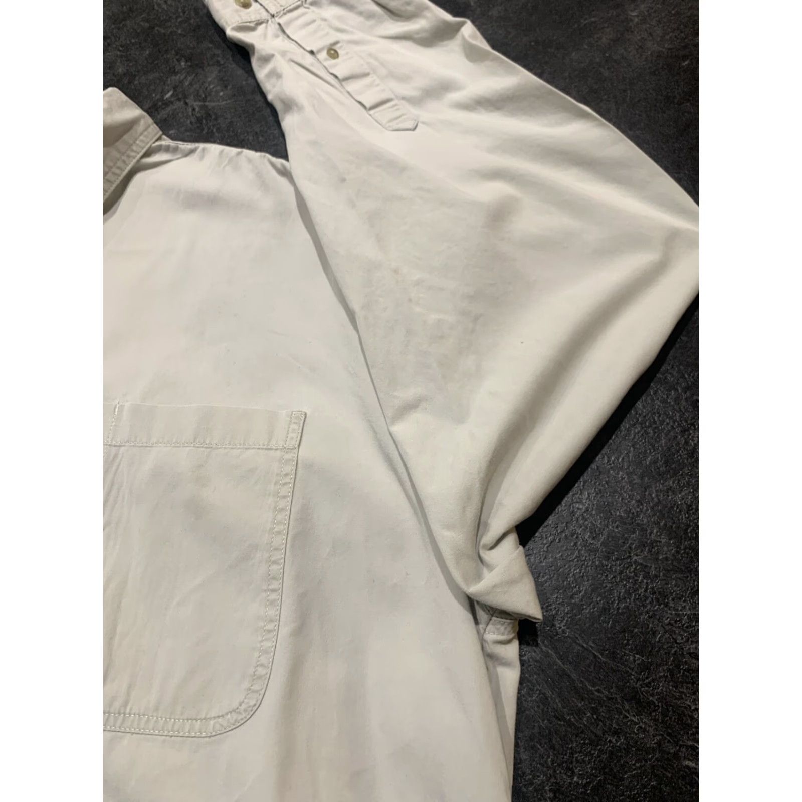 Vintage Columbia Men's Button-Down Shirt Long Sleeve Casual Travel Beige 90s XXL Size US XXL / EU 58 / 5 - 2 Thumbnail
