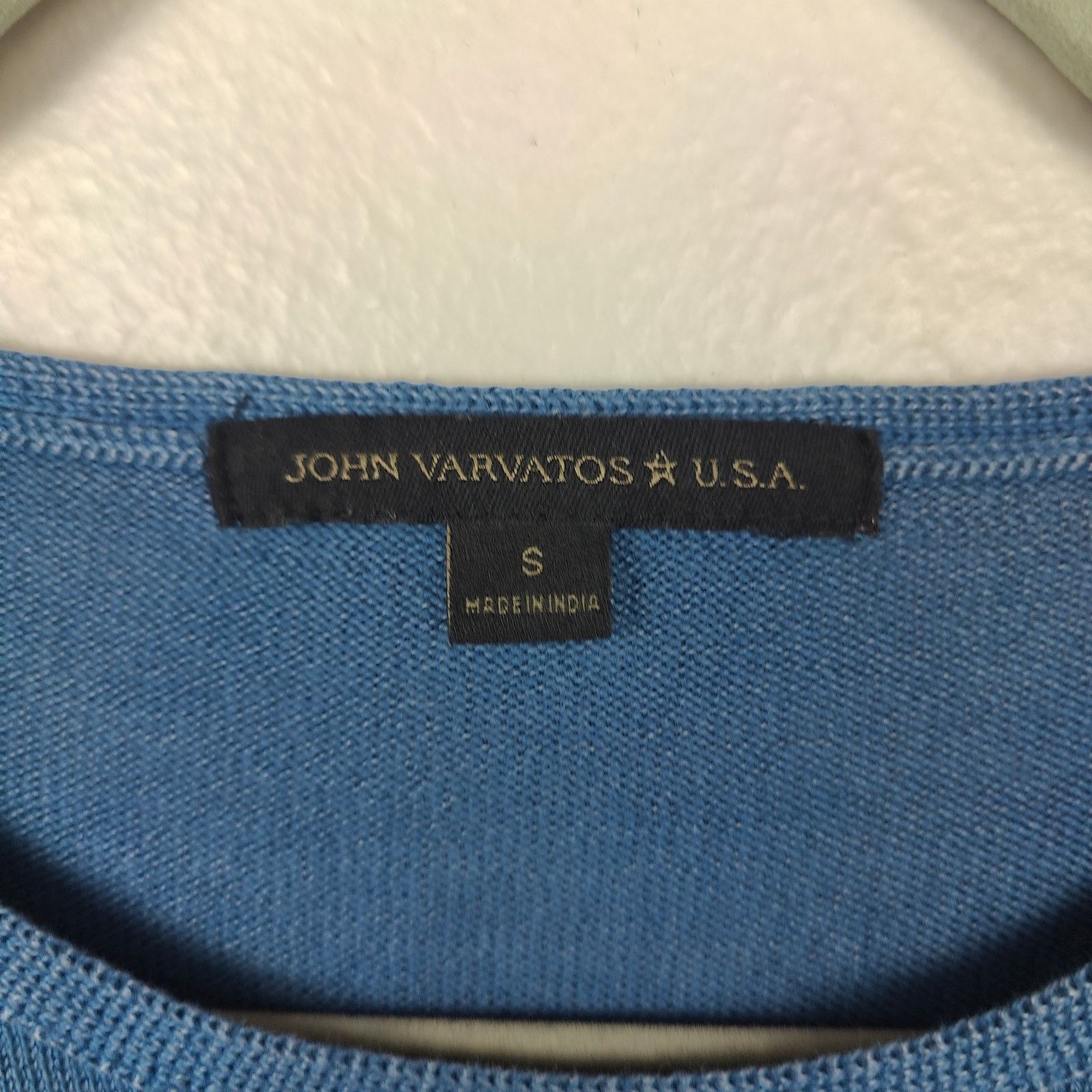 John Varvatos John Varvatos Star USA Cotton Sweater Mens Small Elbow Patch Size US S / EU 44-46 / 1 - 6 Thumbnail