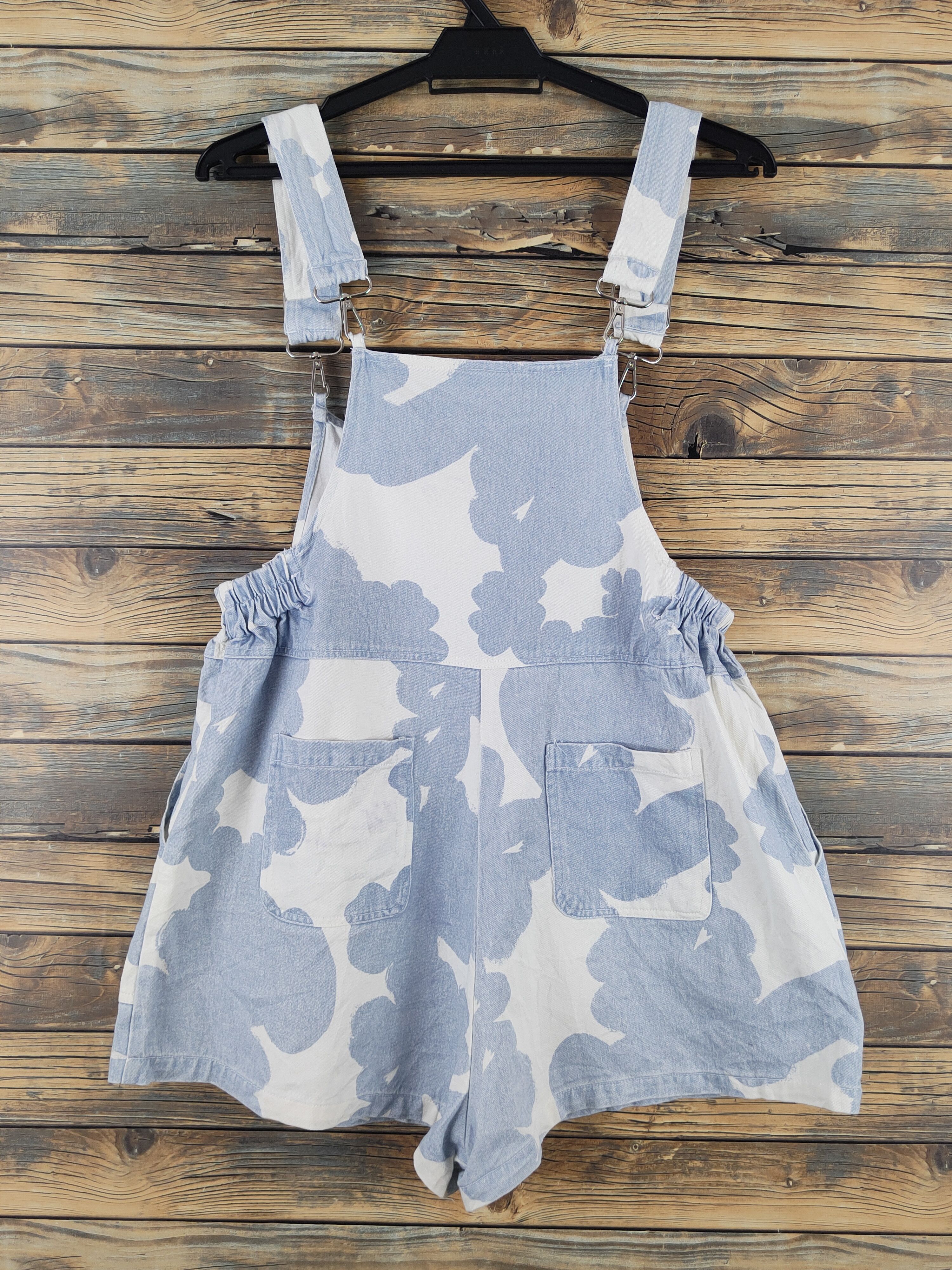 Other South Agsard Blue White Denim Shortall Jumpsuits Size 36" / US 14 / IT 50 - 8 Thumbnail