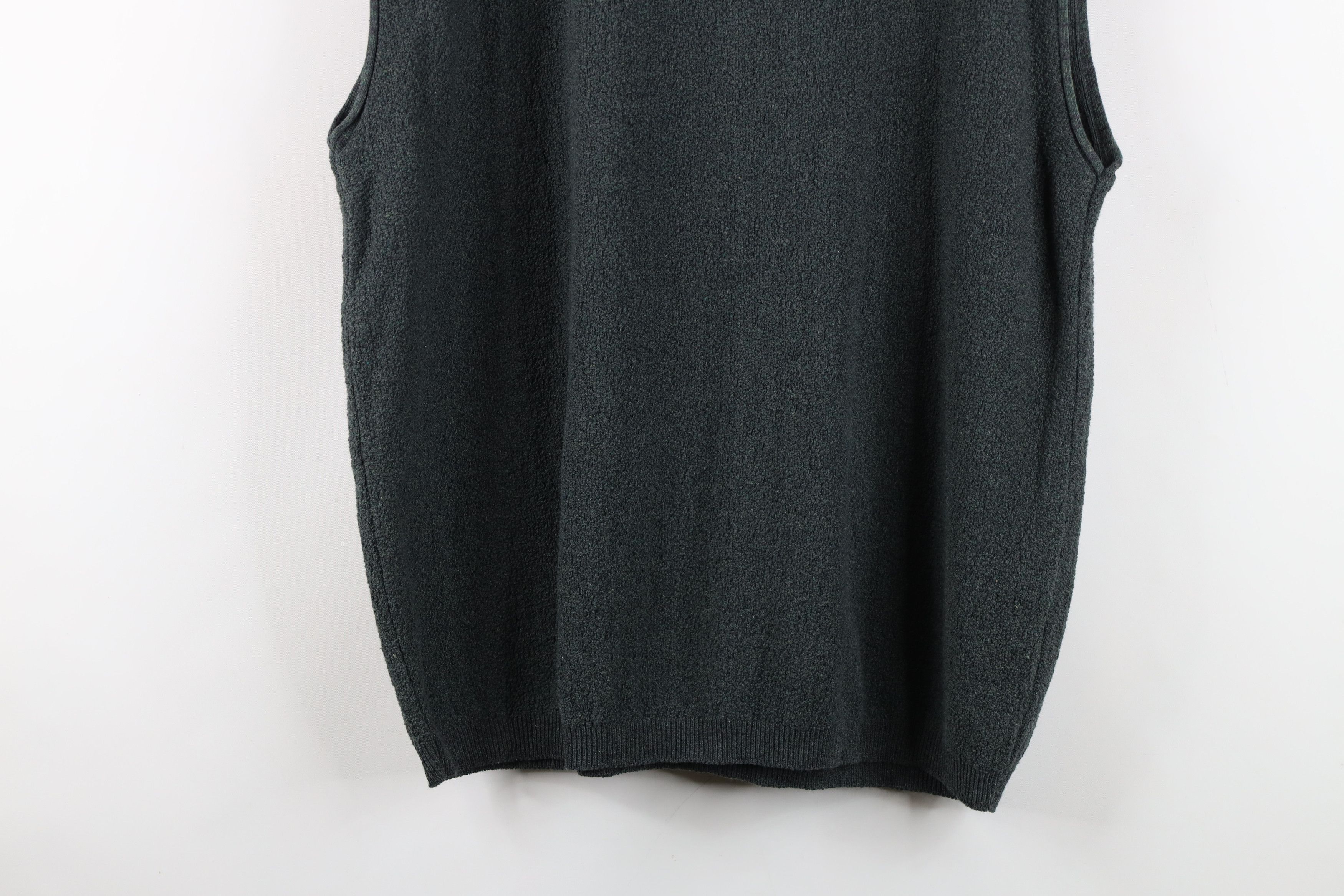 Vintage Vintage 90s Streetwear Blank Textured Knit Sweater Vest USA Size US XL / EU 56 / 4 - 9 Thumbnail
