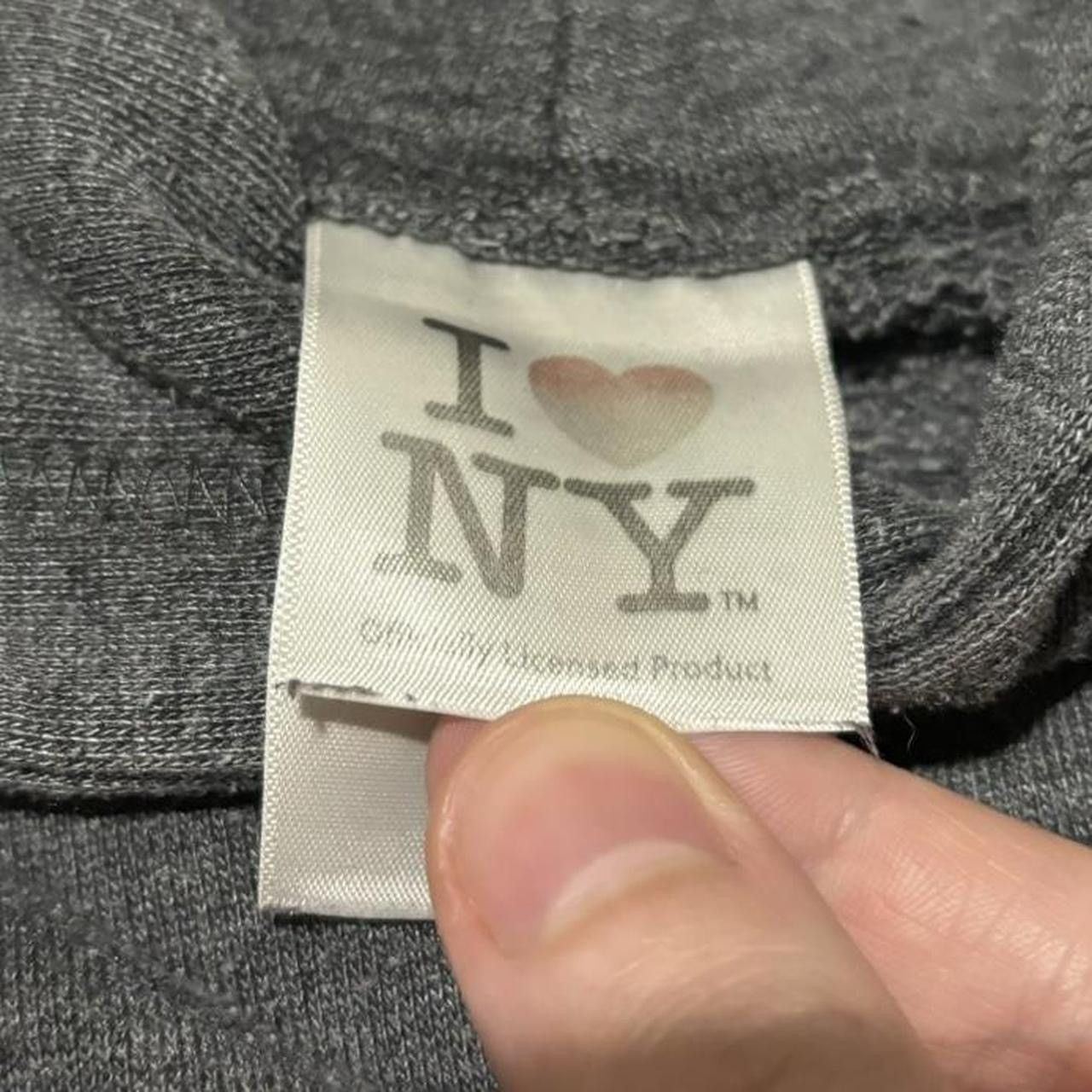 I Love NY × Vintage Vintage 00s I Love NY Grey Boxy Hoodie Size US M / EU 48-50 / 2 - 4 Thumbnail