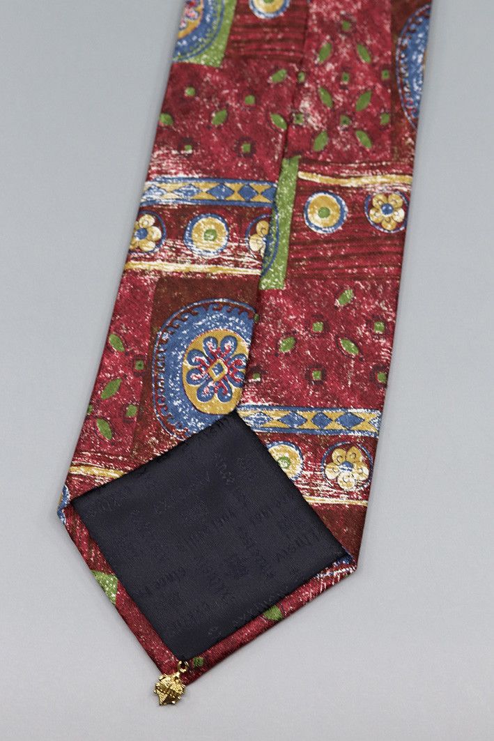 Other Vintage ALPI Silk Tie – Abstract Pattern with Metal Charm Size ONE SIZE - 2 Thumbnail
