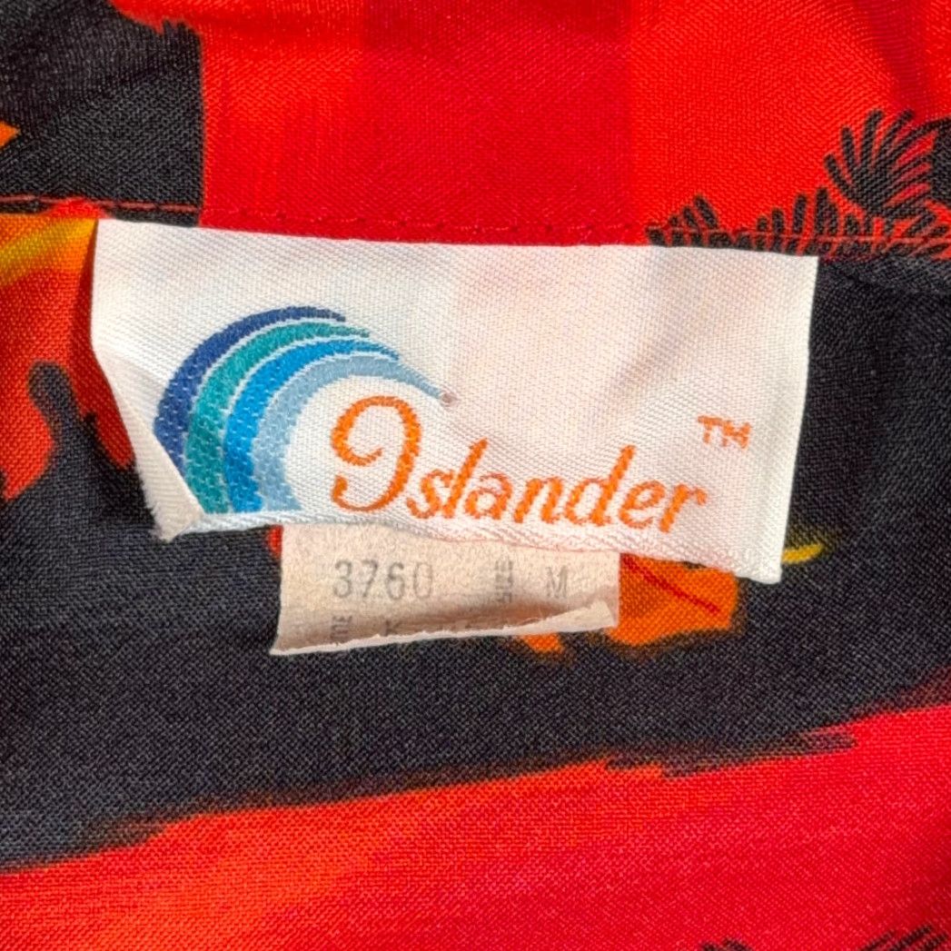 Vintage VINTAGE Islander Hawaiian Shirt Men's MEDIUM Red Yellow Orange Sunset USA 70s Shirt Size US M / EU 48-50 / 2 - 6 Thumbnail