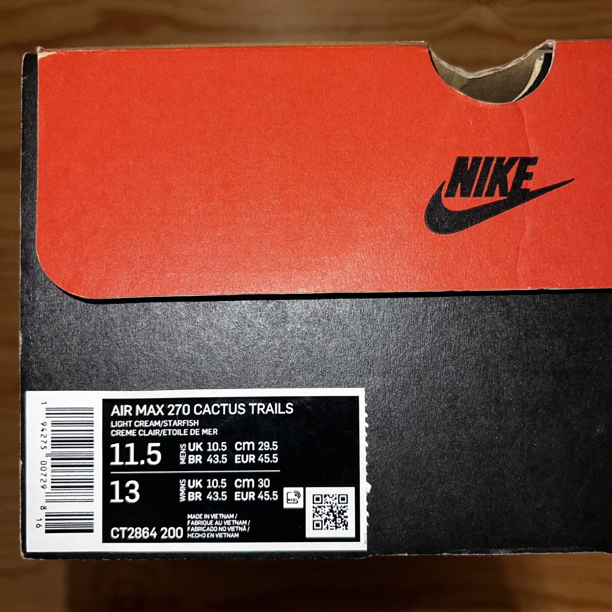 Nike × Travis Scott NIKE TRAVIS SCOTT AIR MAX 270 REACT ENG CACTUS TRAILS SHOES Size US 11.5 / EU 44-45 - 16 Thumbnail