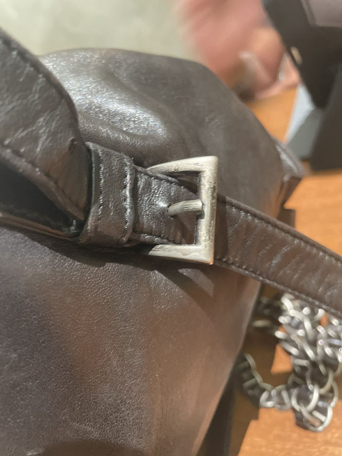 Prada × Vintage Prada Backpack Leather in Chain Strap Size ONE SIZE - 7 Thumbnail