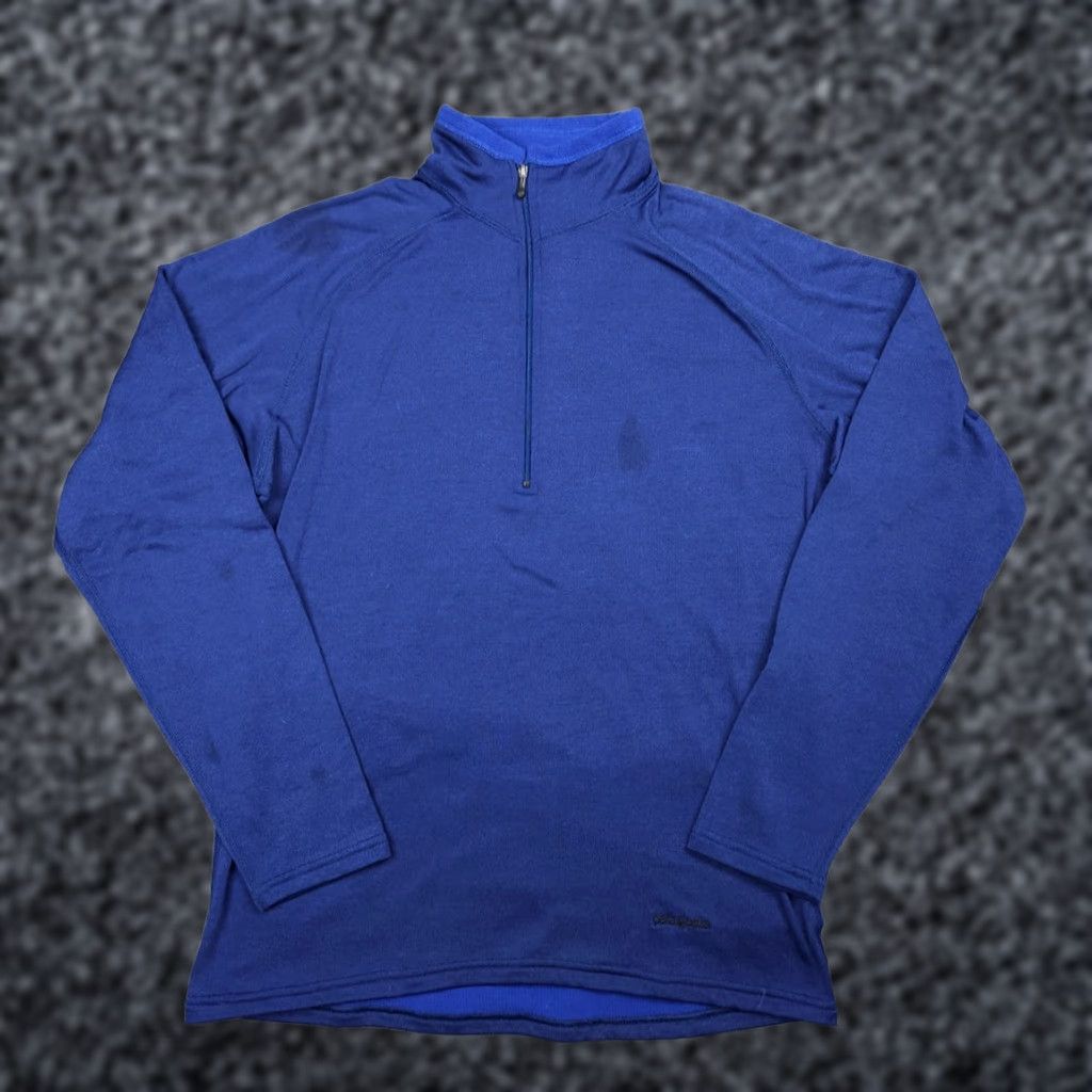 Patagonia Patagonia R1 Fleece Pullover Mens Medium Blue Quarter Zip Polartec Waffle USA Size US M / EU 48-50 / 2 - 1 Thumbnail