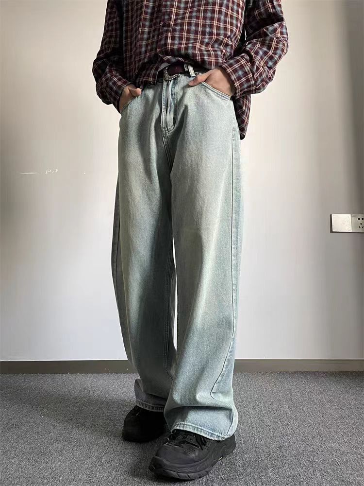 Japanese Brand × Jean Vintage washed high street loose fit straight leg jeans Size US 30 / EU 46 - 3 Thumbnail