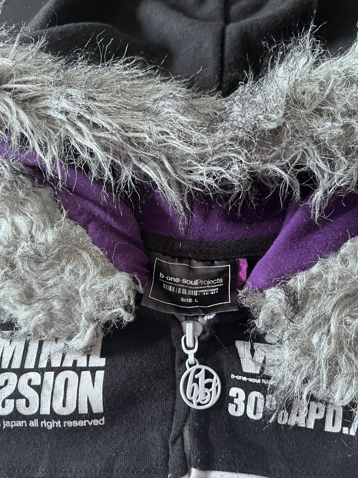 Japanese Brand Japanese B-one Soul Crazy Fur Ziphood Size US L / EU 52-54 / 3 - 4 Thumbnail