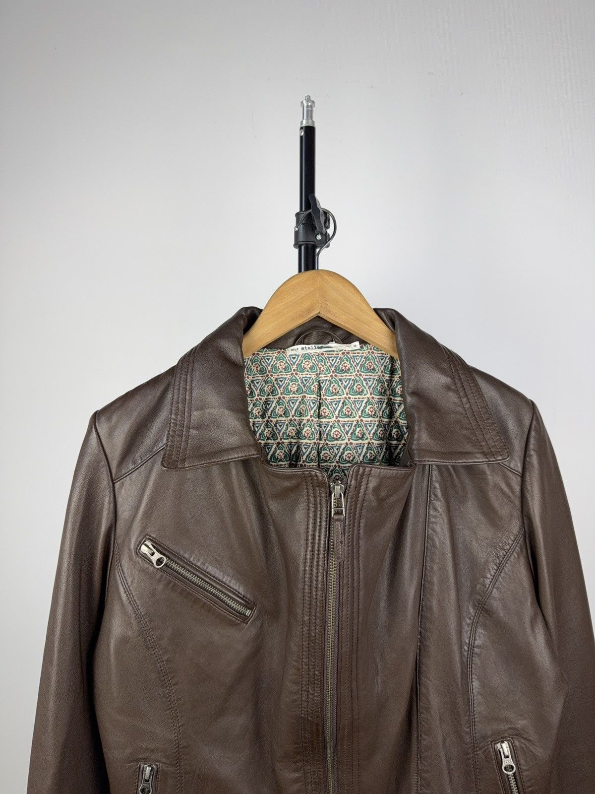 Leather × Vintage Vintage 90s Genuine Leather MOTO Bomber Jacket Rock Punk Size US S / EU 44-46 / 1 - 2 Thumbnail
