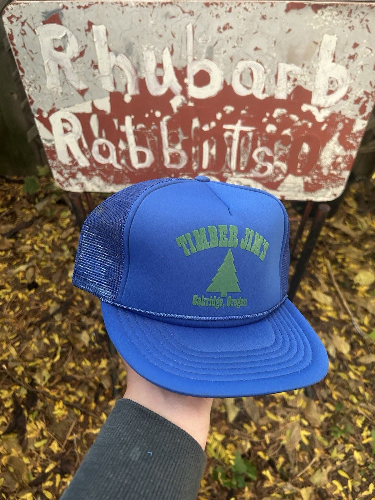 Vintage trucker hat Timber Jims Oakridge Oregon snapback tree nature Size ONE SIZE - 1 Thumbnail