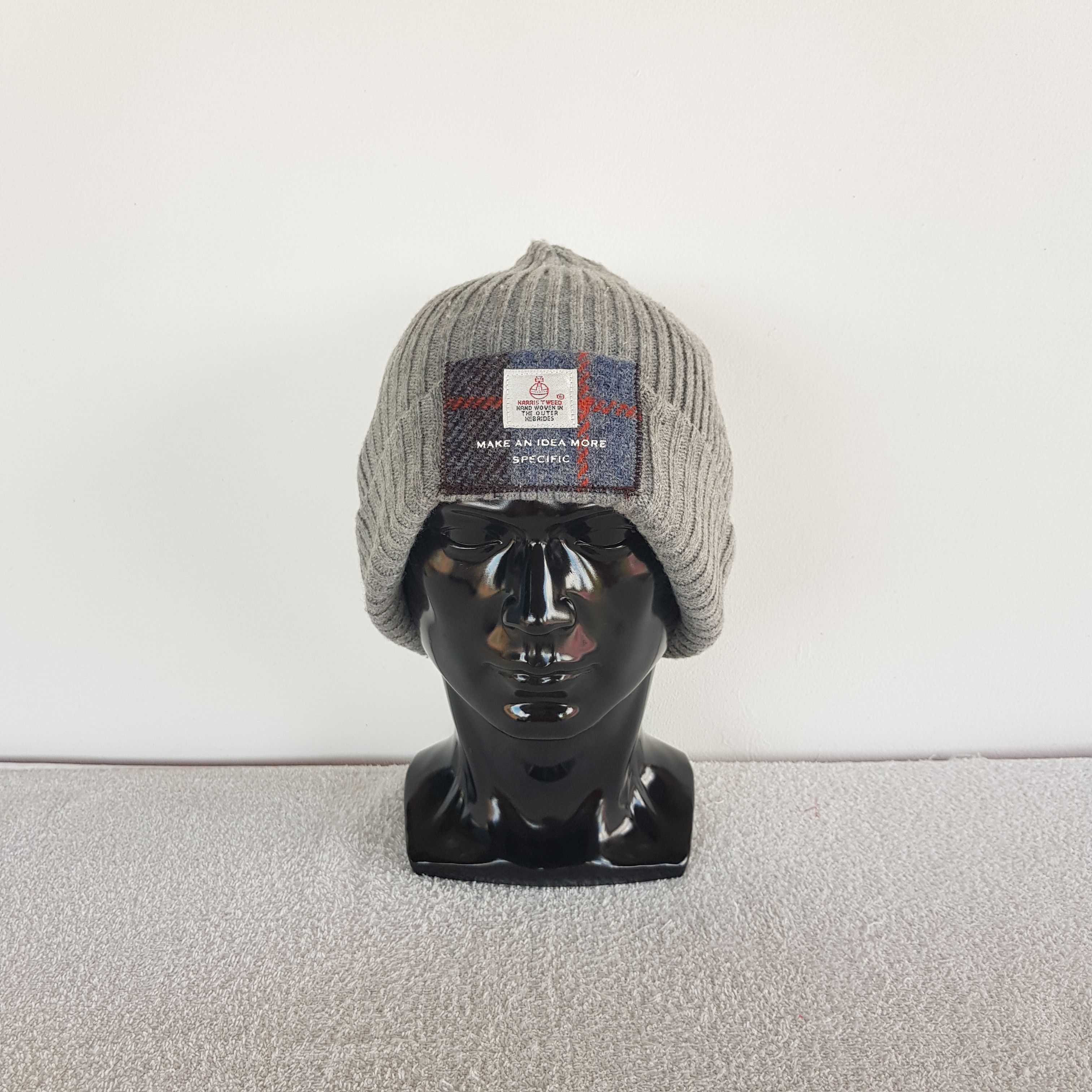 Harris Tweed Vintage Harris Tweed Beanie Snow Caps Ribbed Knit Hats. Size ONE SIZE - 2 Thumbnail