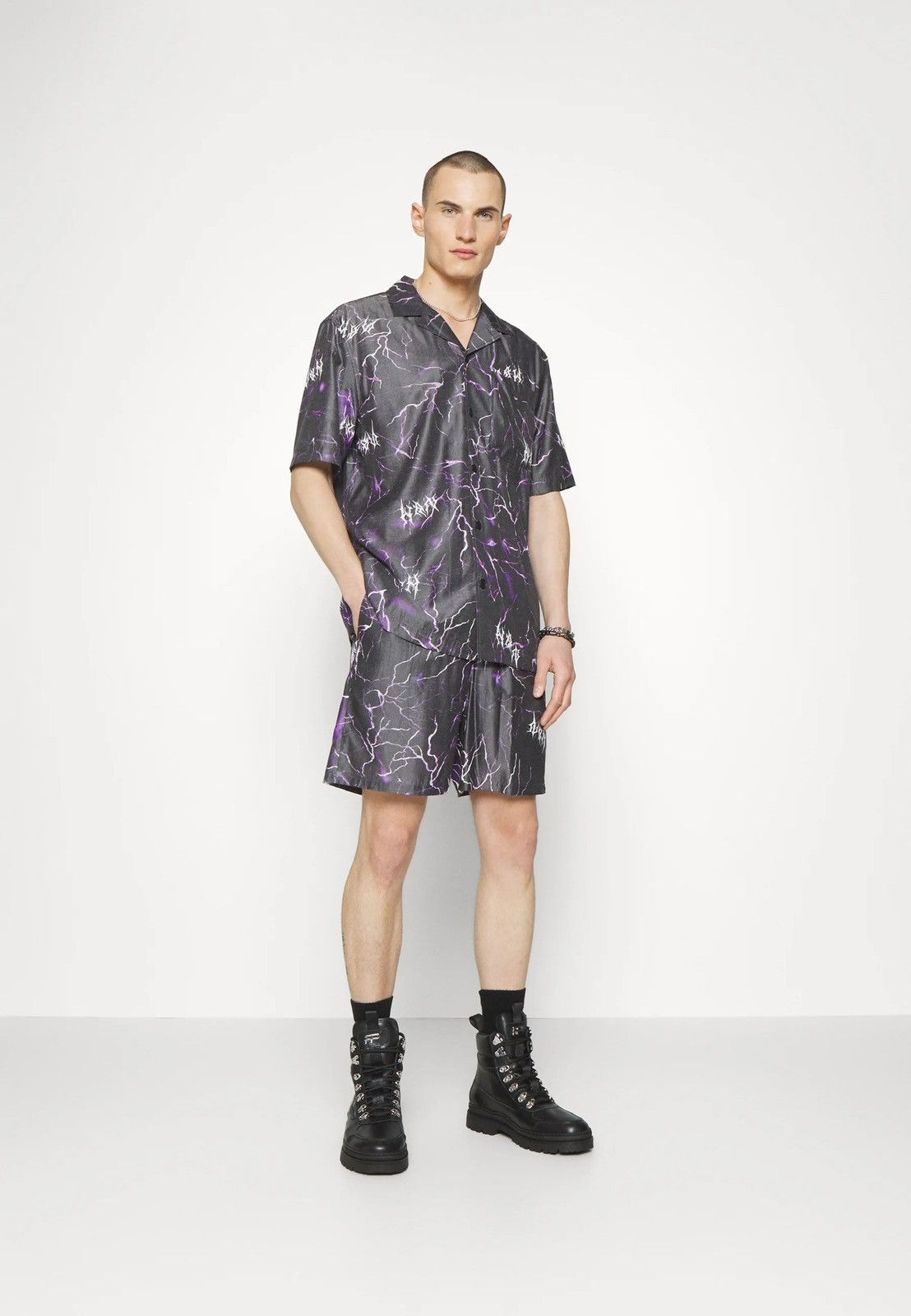 Han Kjobenhavn !DS! FW22 Han Kjobenhavn Purple Thunder Track Shorts Size US 34 / EU 50 - 1 Thumbnail