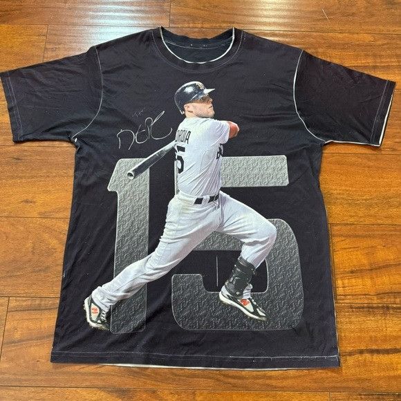 MLB NEW THREE60 DUSTIN PEDROIA MLB AOP BLACK T-SHIRT SZ MEDIUM M Size US M / EU 48-50 / 2 - 1 Thumbnail
