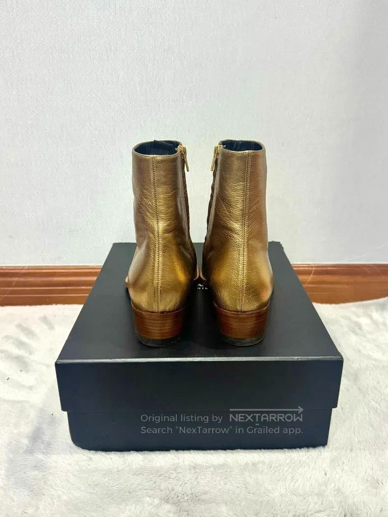 Saint Laurent Paris Saint Laurent Paris Golden Metal Pointed Boots i Size US 9 / EU 42 - 4 Thumbnail