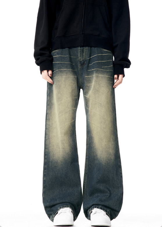 Japanese Brand × Jean Retro washed straight loose casual versatile cleanfit jeans Size US 32 / EU 48 - 1 Thumbnail
