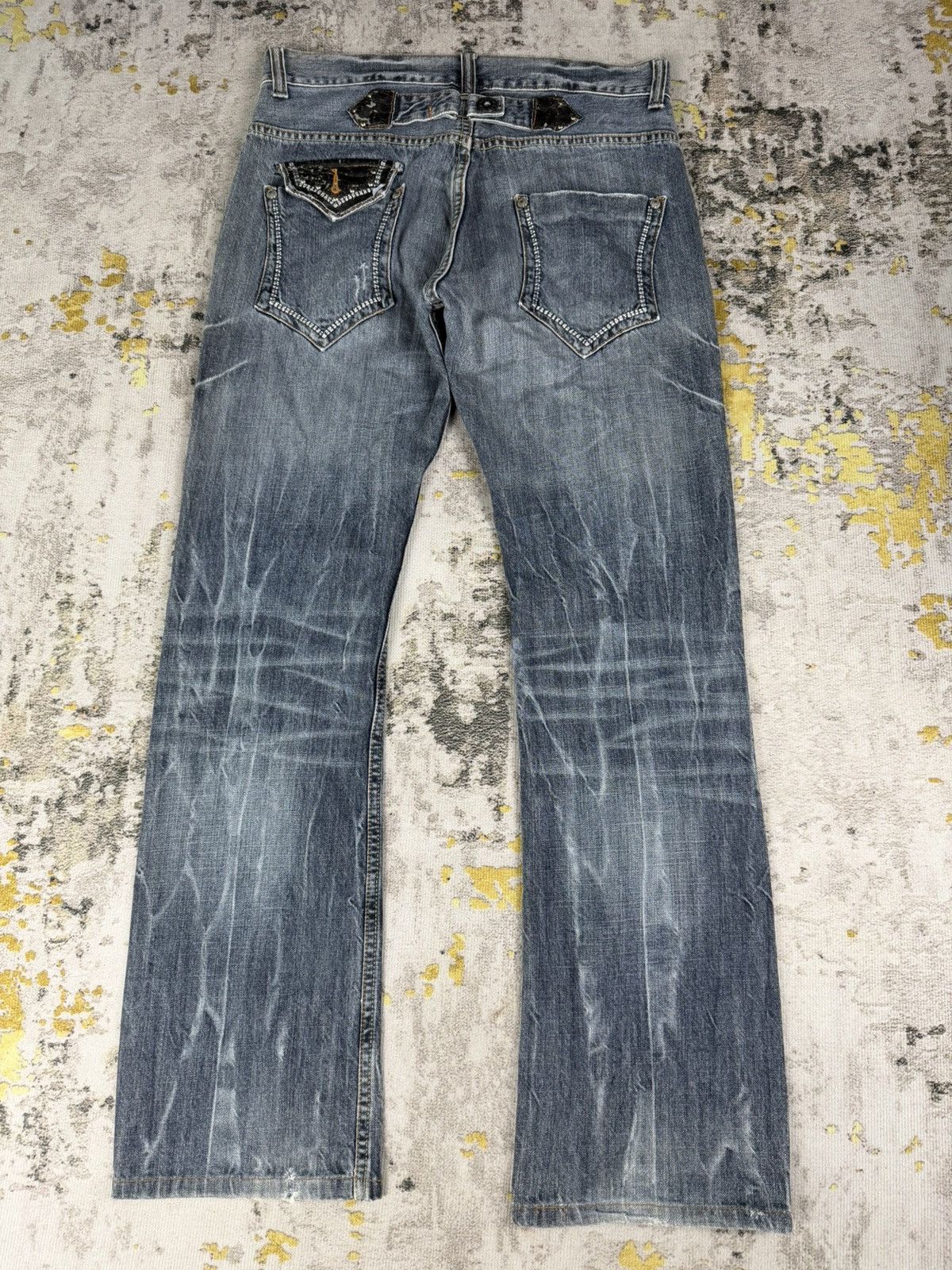 semanticdesign Rare 90s Oririn Studded Flared Mudwash Jeans Size US 31 - 6 Thumbnail