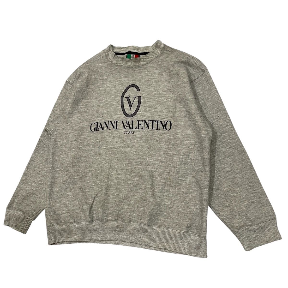 Gianni Valentino Vintage Gianni Valentino Italy Sweatshirt - Heather Grey Size US M / EU 48-50 / 2 - 2 Thumbnail