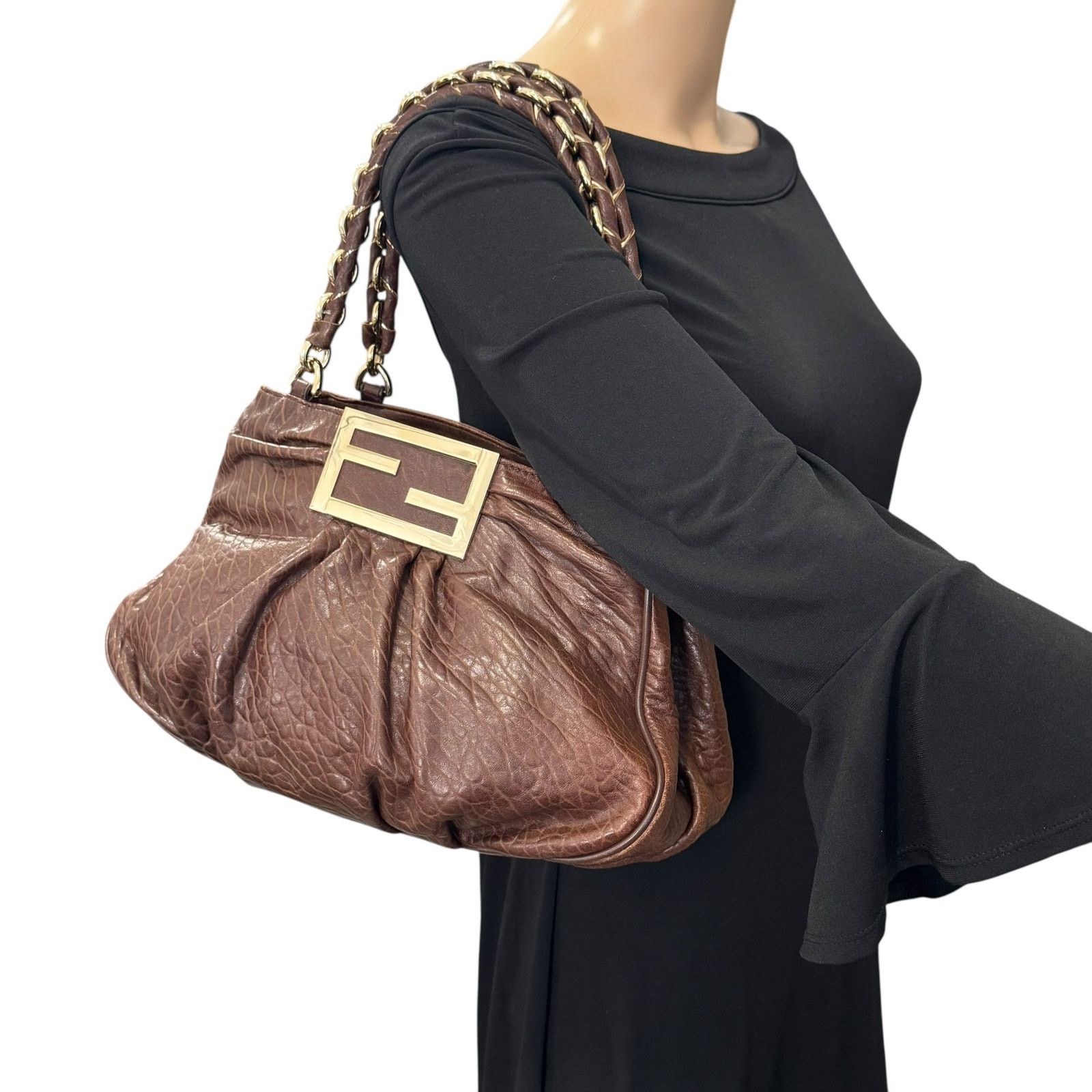 Fendi Fendi Mia Leather Shoulder Bag Size ONE SIZE - 3 Thumbnail