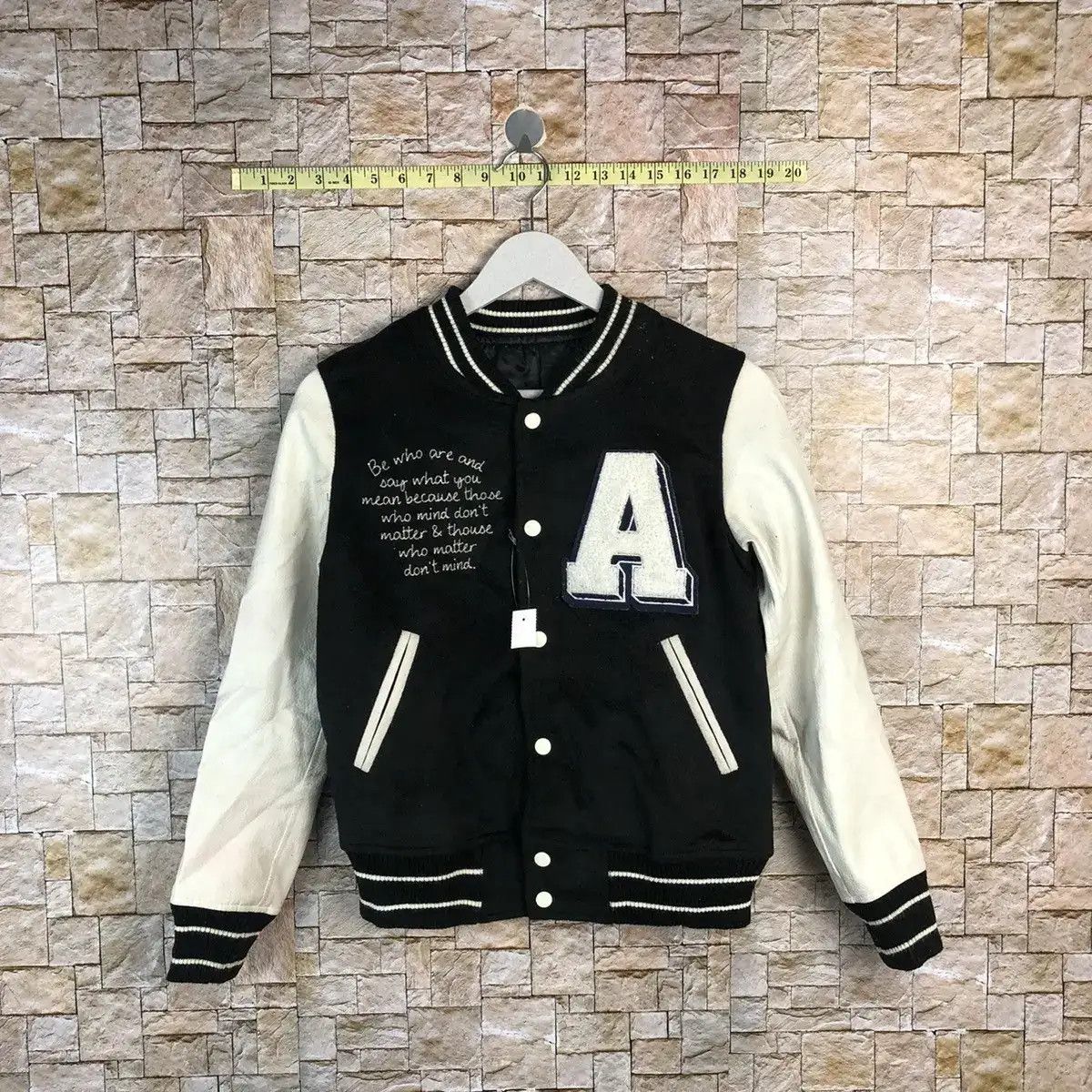 Vintage DL Japan Black White Bombers Jacket #A884 Size S / US 4 / IT 40 - 1 Thumbnail