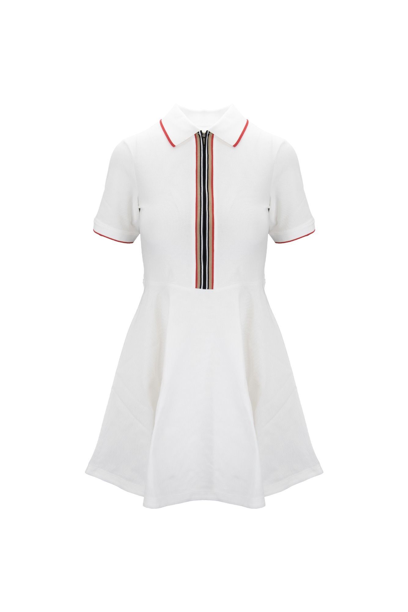 Burberry o1w1db10326 Polo Dress in White Size L / US 10 / IT 46 - 1 Thumbnail