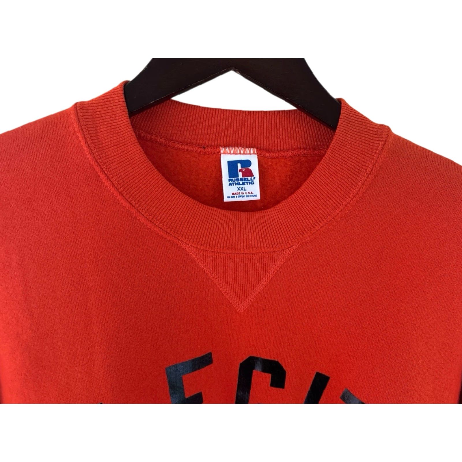 Russell Athletic VINTAGE Russell Athletic Sweatshirt Mens 2XL Orange USA Made Crewneck Sweatshirt Size US XXL / EU 58 / 5 - 2 Thumbnail