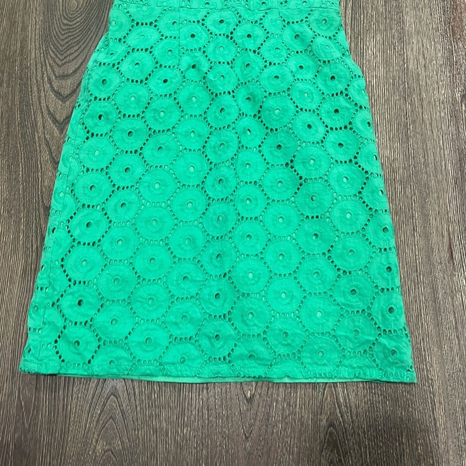 Adrianna Papell Adrianna Papell Sheath Dress Eyelet Zip Back Cotton Size 4 Size S / US 4 / IT 40 - 2 Thumbnail