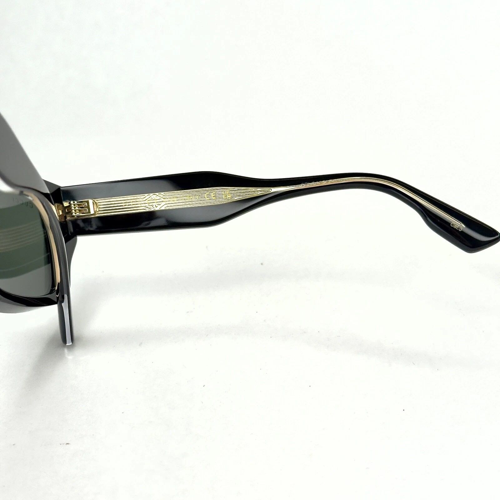 Gucci GUCCI 1529 Shiny Black Narrow Gg1529S Unisex Sunglasses 001 Size ONE SIZE - 3 Thumbnail