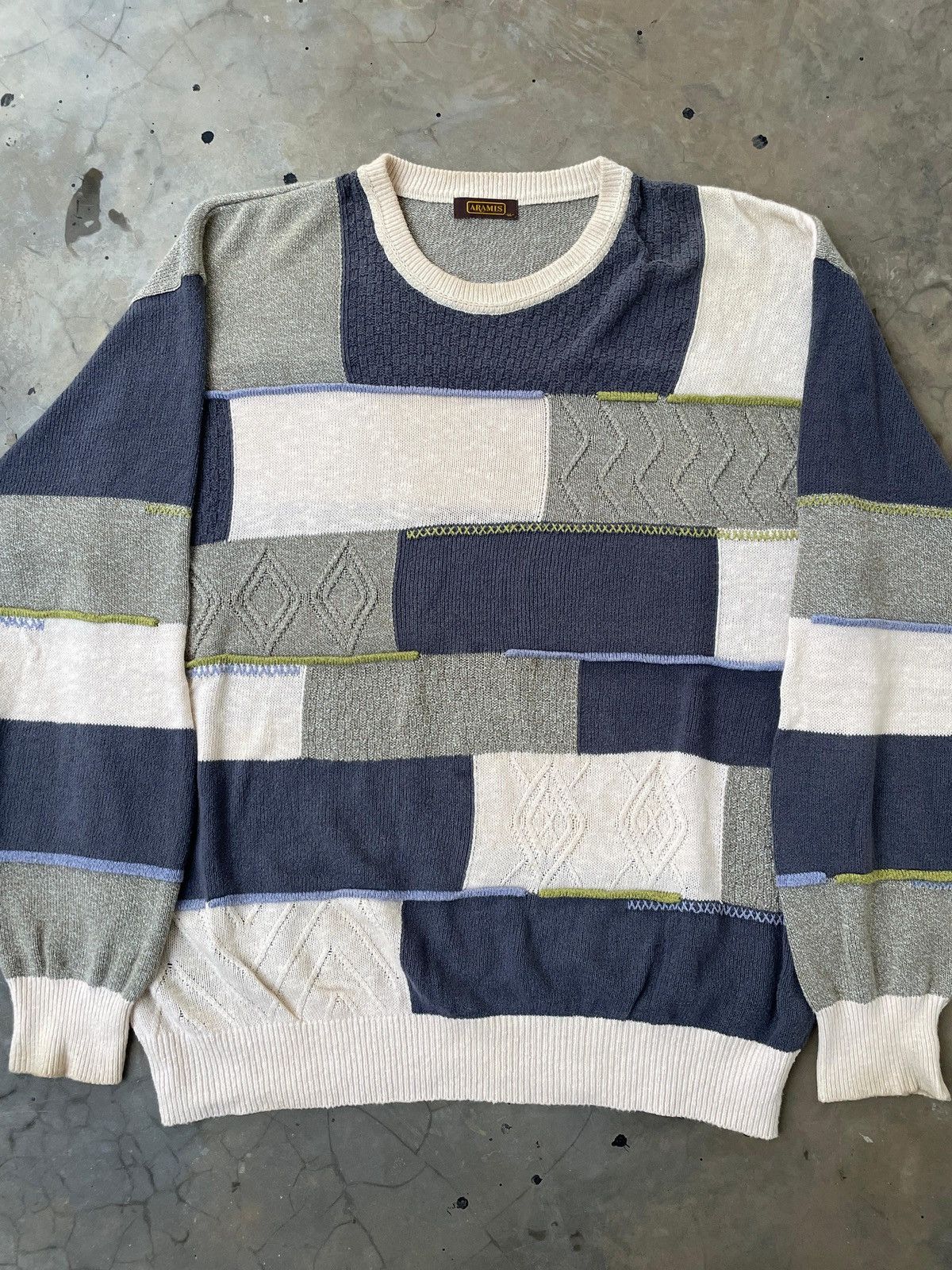 Japanese Brand Vintage Aramis Knit Sweater Crewneck Jakcet Size US L / EU 52-54 / 3 - 2 Thumbnail