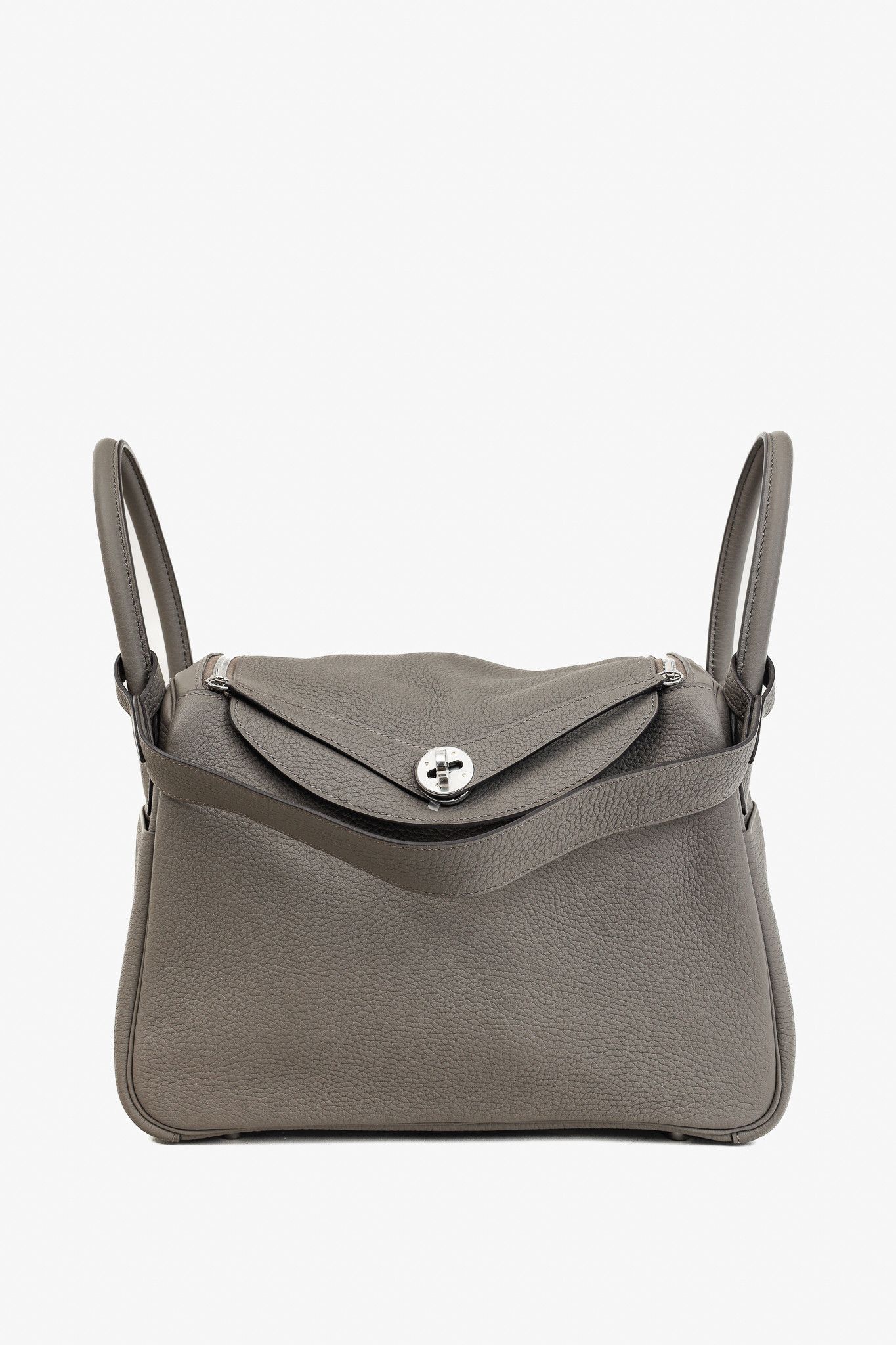 Hermes Hermes Lindy 30 Gris Etain Taurillon PHW Shoulder Bag Size ONE SIZE - 1 Thumbnail