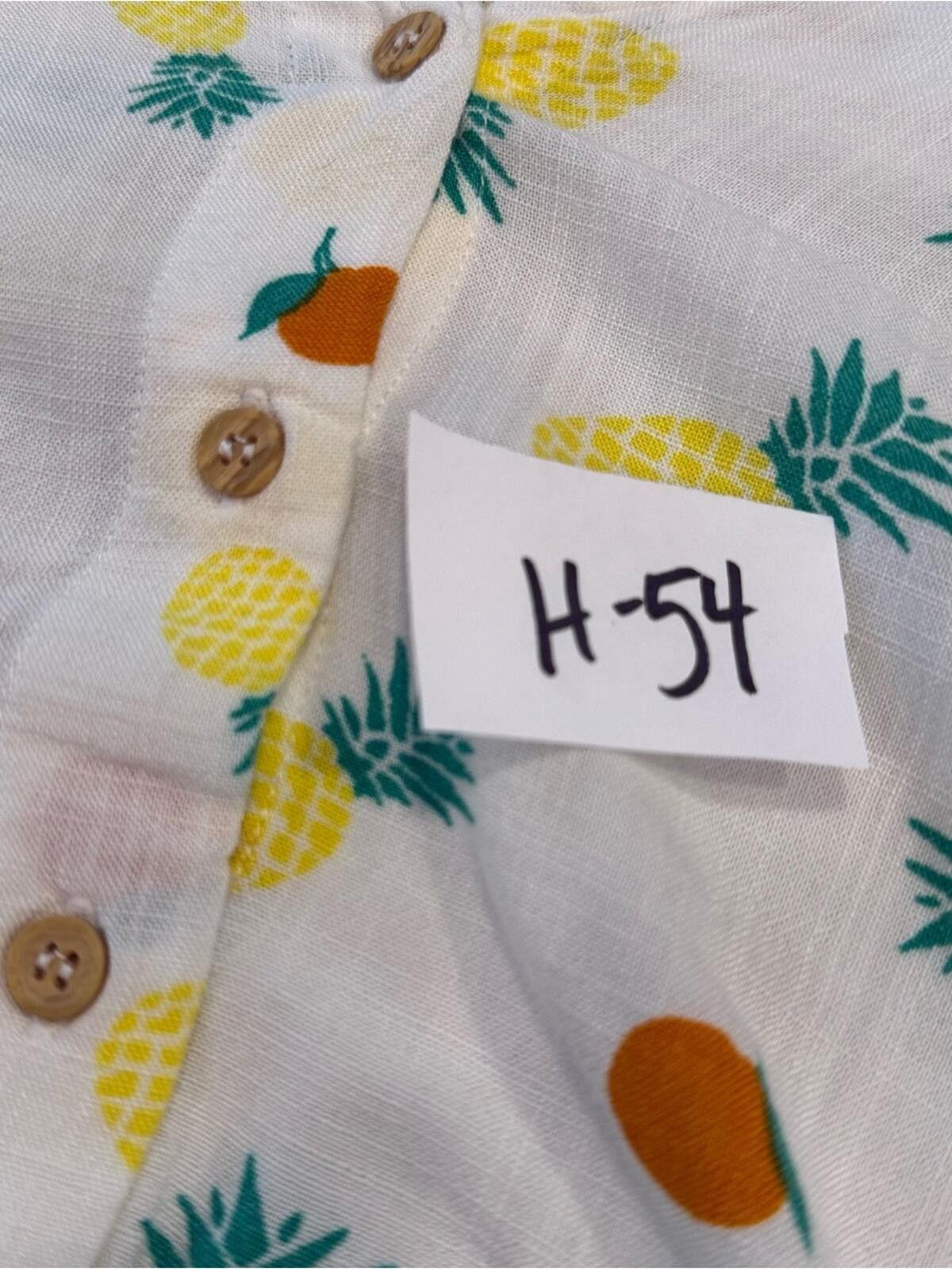 Luchiano Visconti Lush crop top pineapple orange novelty print wide sleeves M Size M / US 6-8 / IT 42-44 - 12 Thumbnail