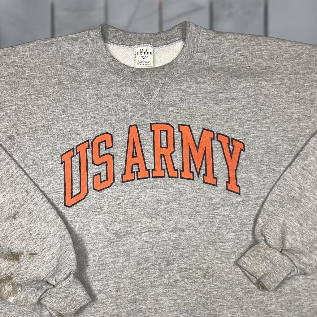 Soffe VINTAGE Soffe US Army Hoodie Mens XL Gray Sweatshirt Military Soldier Ft Lewis Size US XL / EU 56 / 4 - 1 Thumbnail